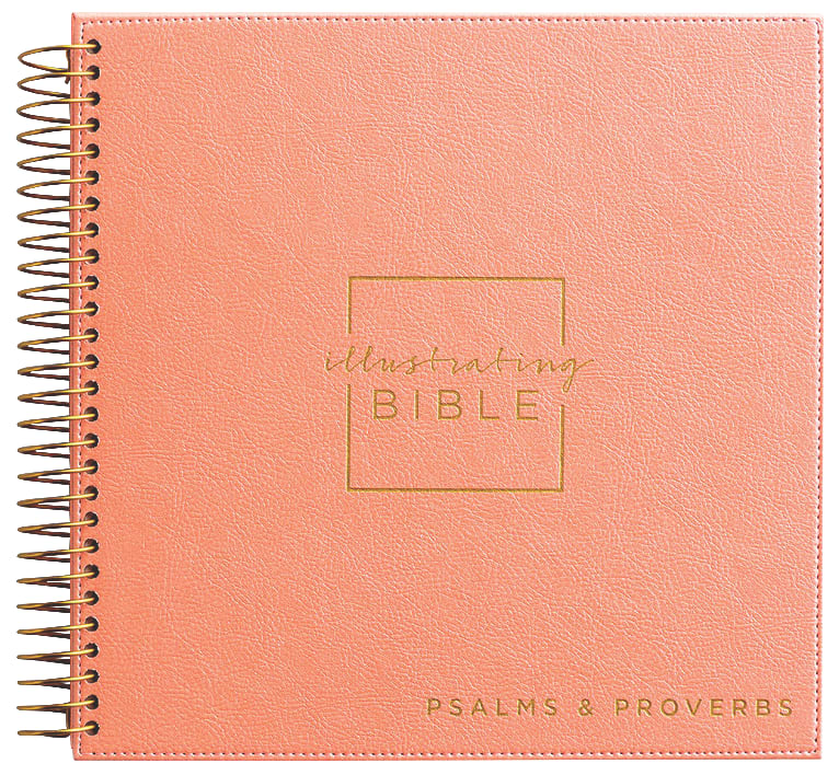 NIV Illustrating Bible Psalms & Proverbs Coral With Keepsake Faux-Suede Flat Cover (Black Letter Edition)