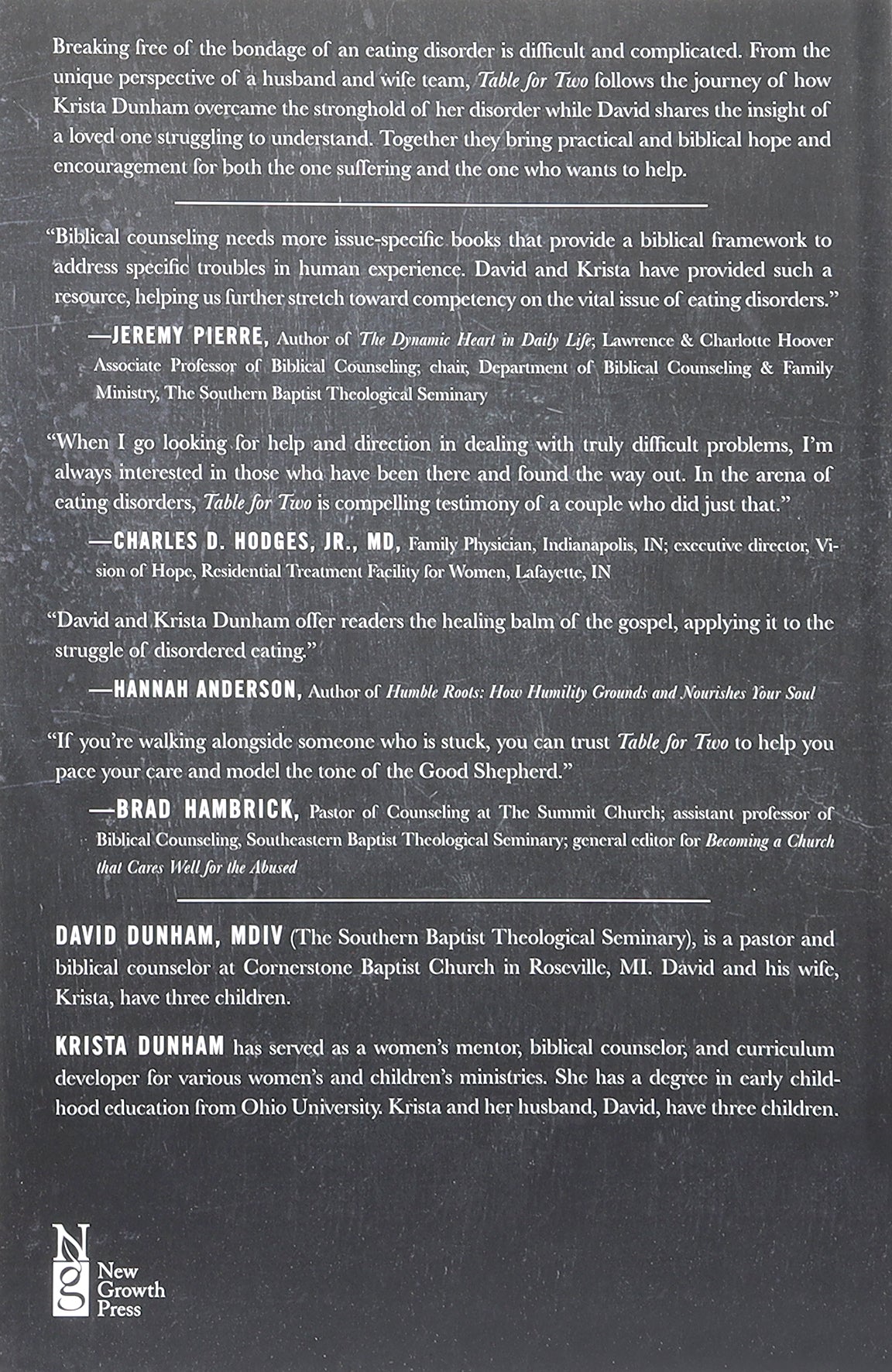 Table For Two: Biblical Counsel For Eating Disorders
