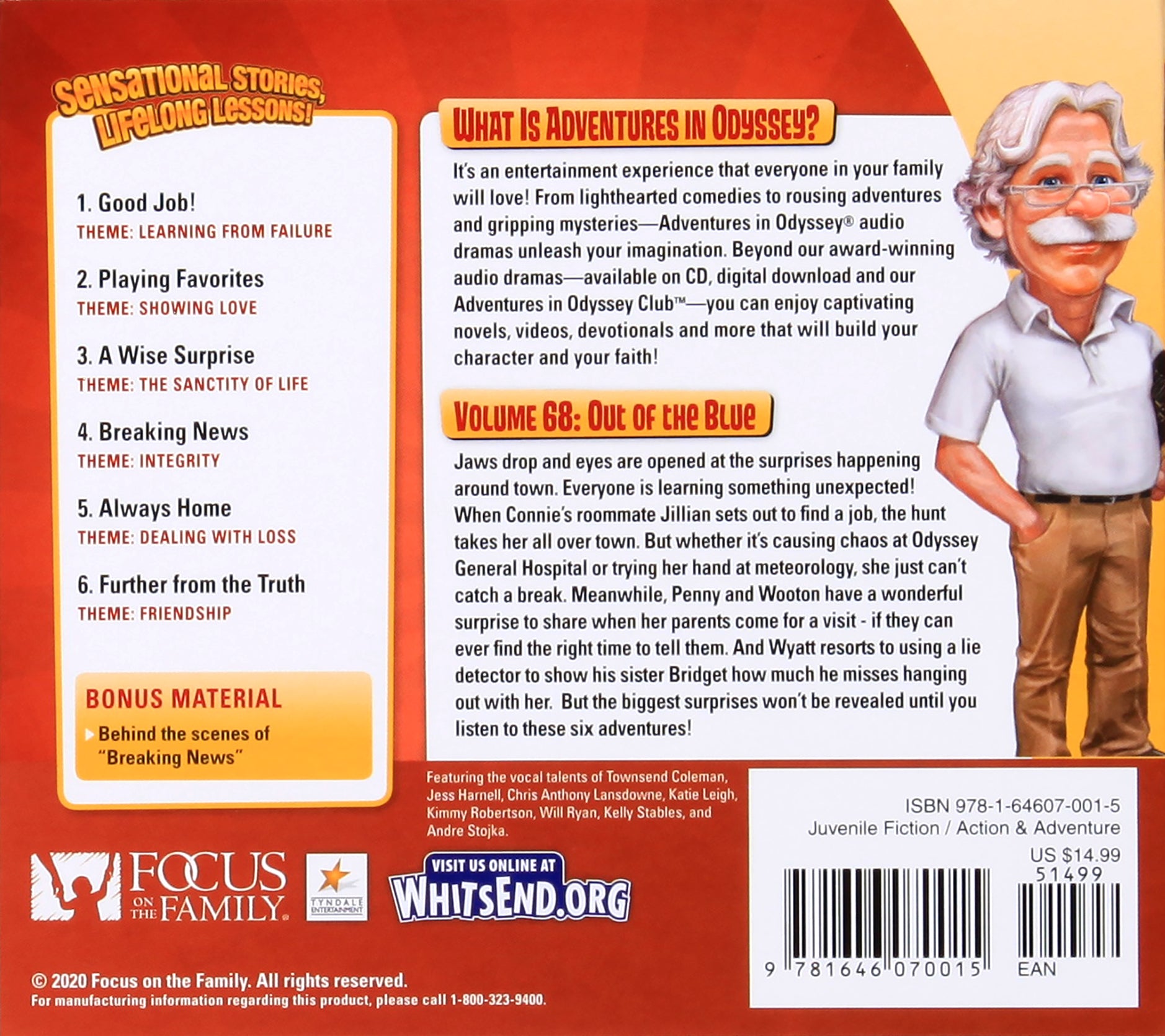 Out of the Blue (#68 in Adventures In Odyssey Audio Series)