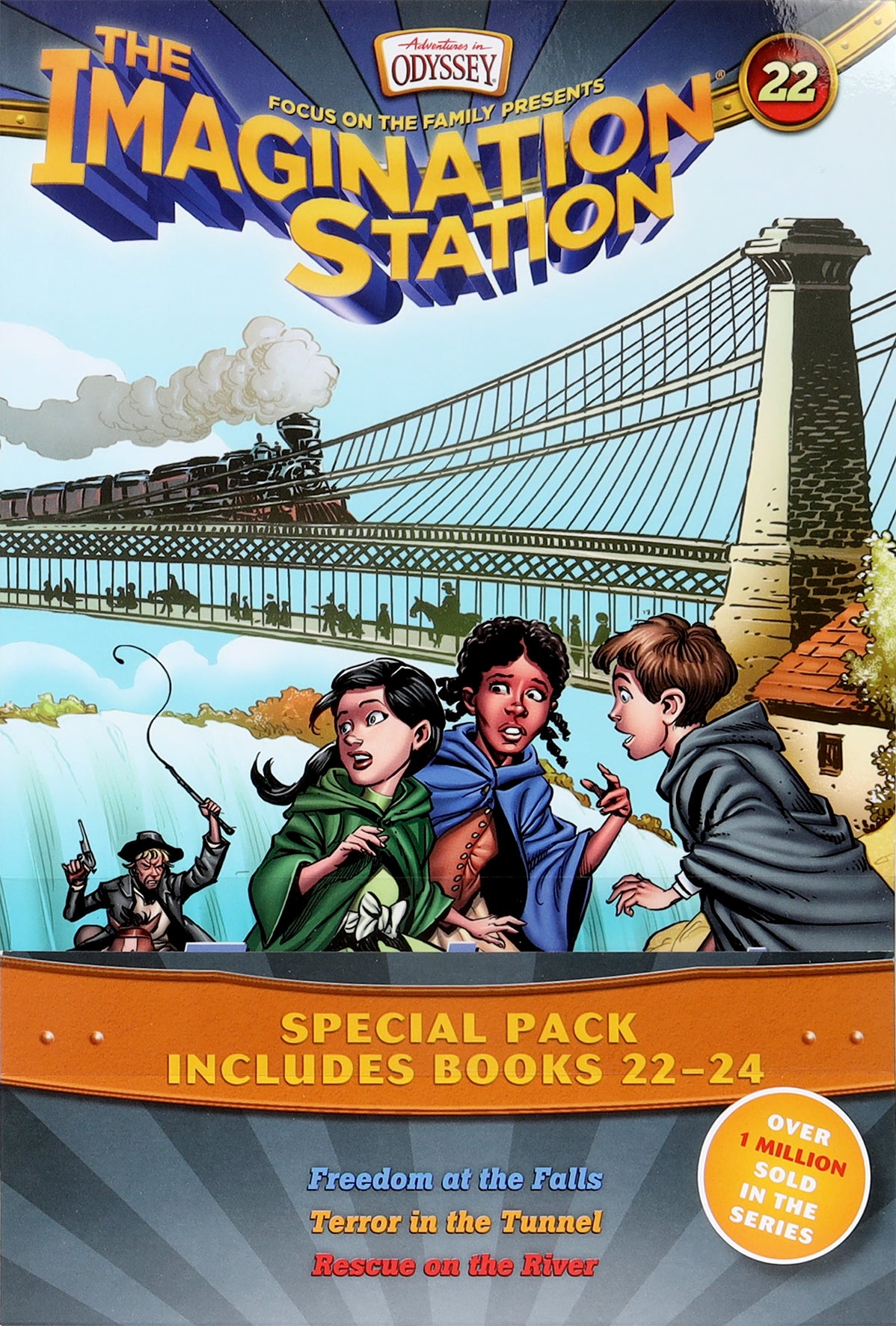 Imagination Station Books (3 Pack): Freedom At the Falls/Terror in the Tunnel/Rescue on the River (Adventures In Odyssey Imagination Station (Aio) Series)