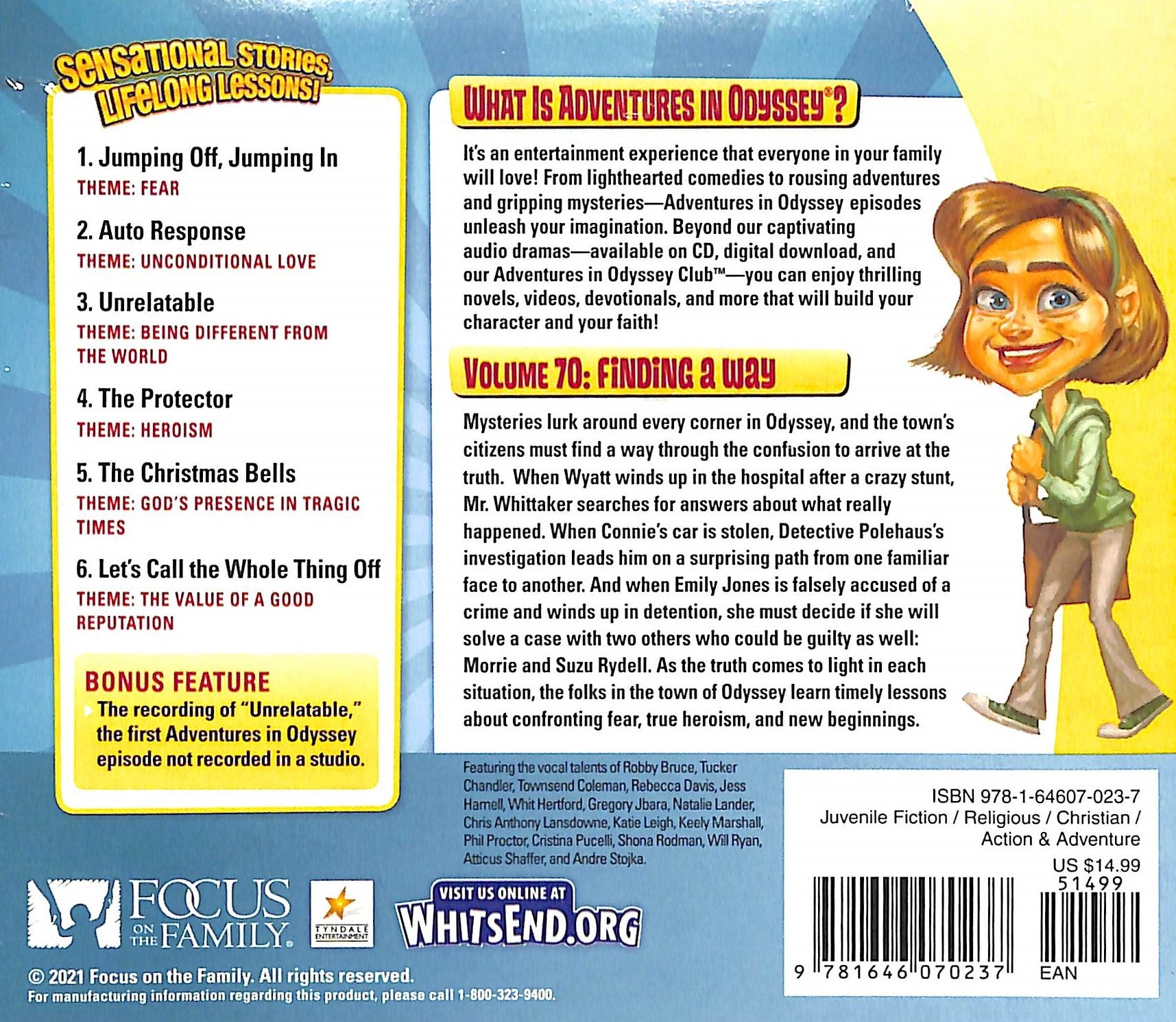 Finding a Way: Six Stories on Fear, Heroism & New Beginnings (#70 in Adventures In Odyssey Audio Series)