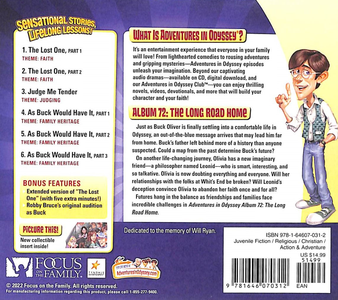 Long Road Home, The: 6 Stories on Friends, Faith, and Family Heritage (Adventures In Odyssey Audio Series)