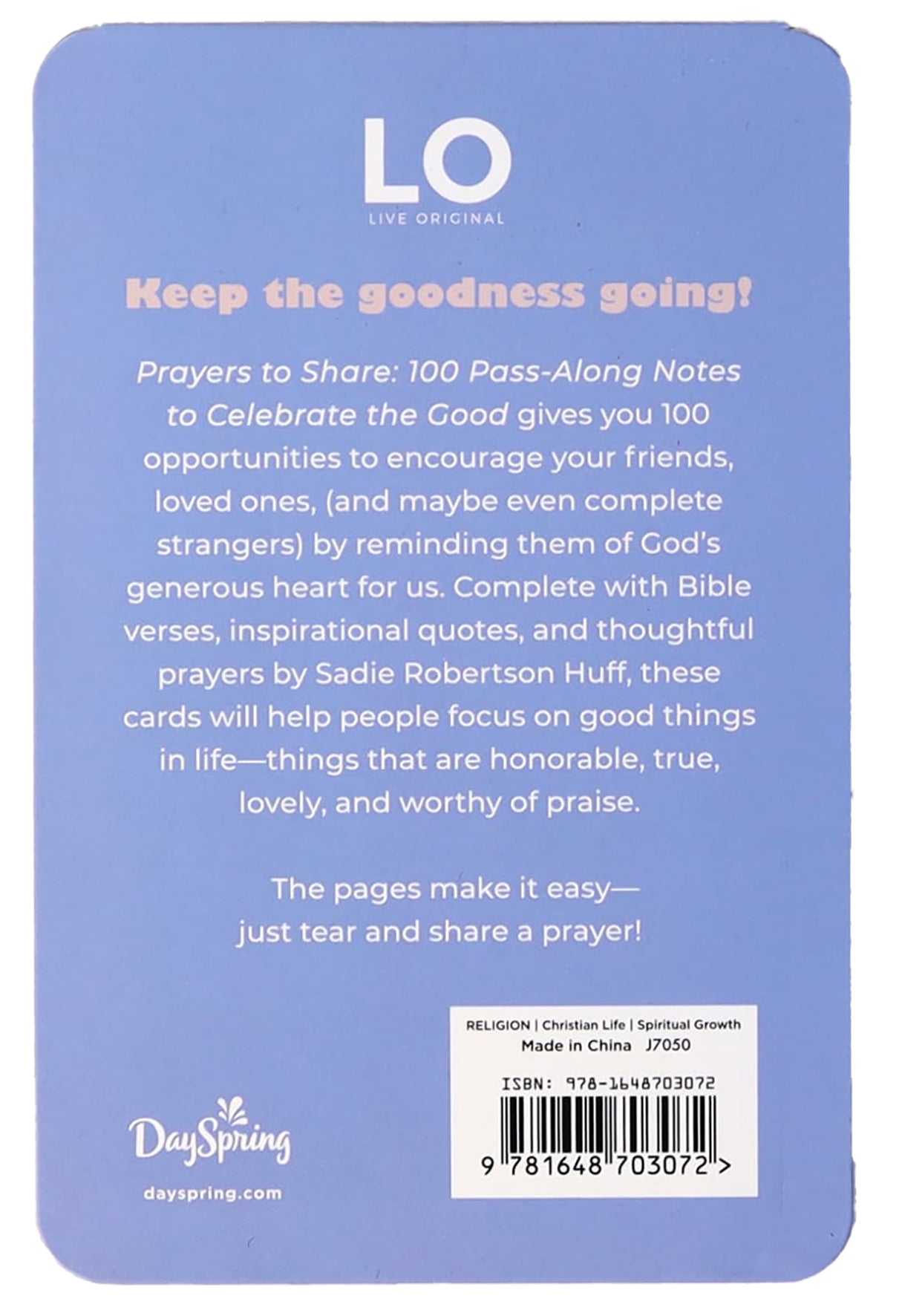 Prayers to Share: 100 Pass-Along Notes to Celebrate the Good