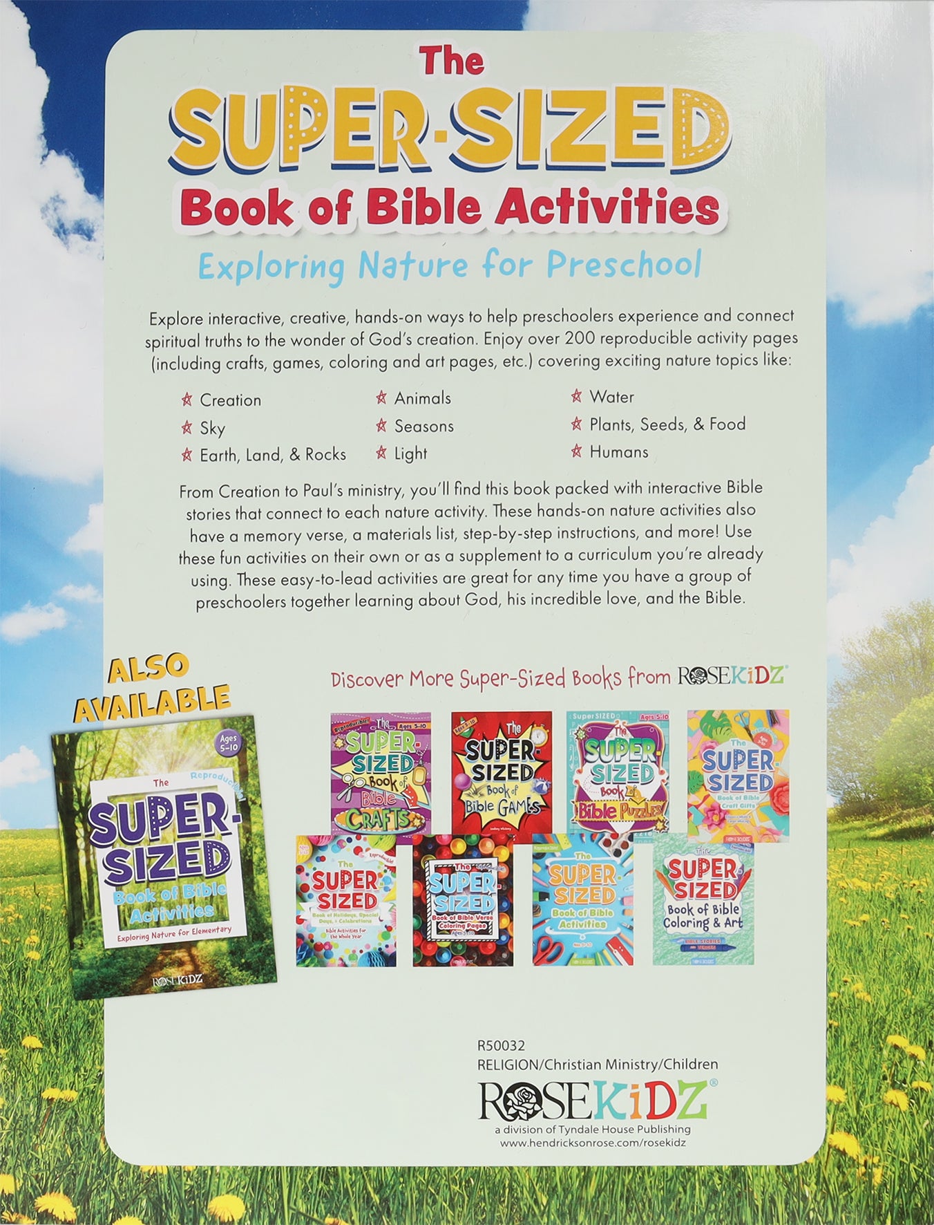The Super-Sized Book of Bible Activities: Exploring Nature For Preschool