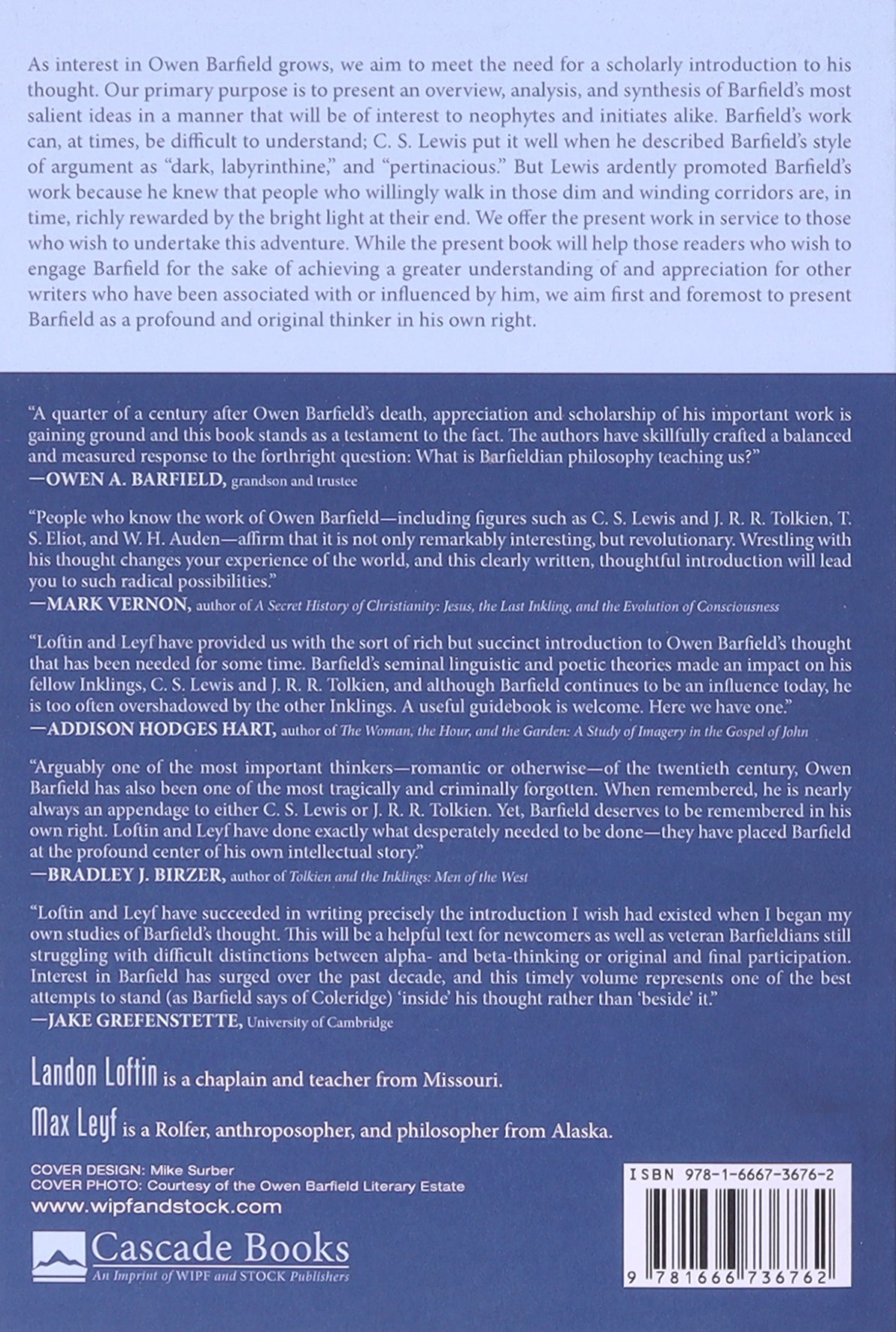 What Barfield Thought: An Introduction to the Work of Owen Barfield