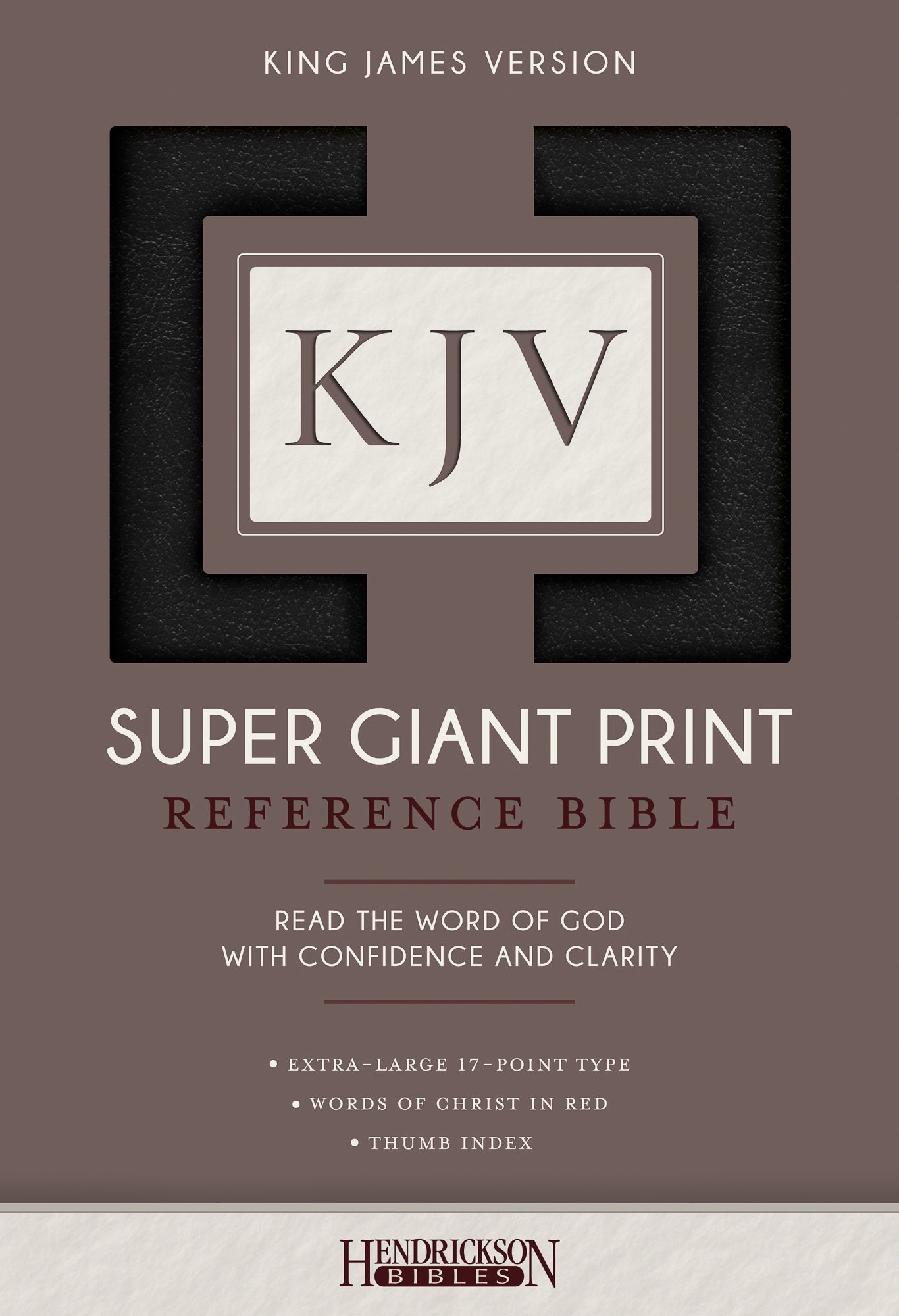 KJV Super Giant Print Thumb Indexed Reference Bible Black