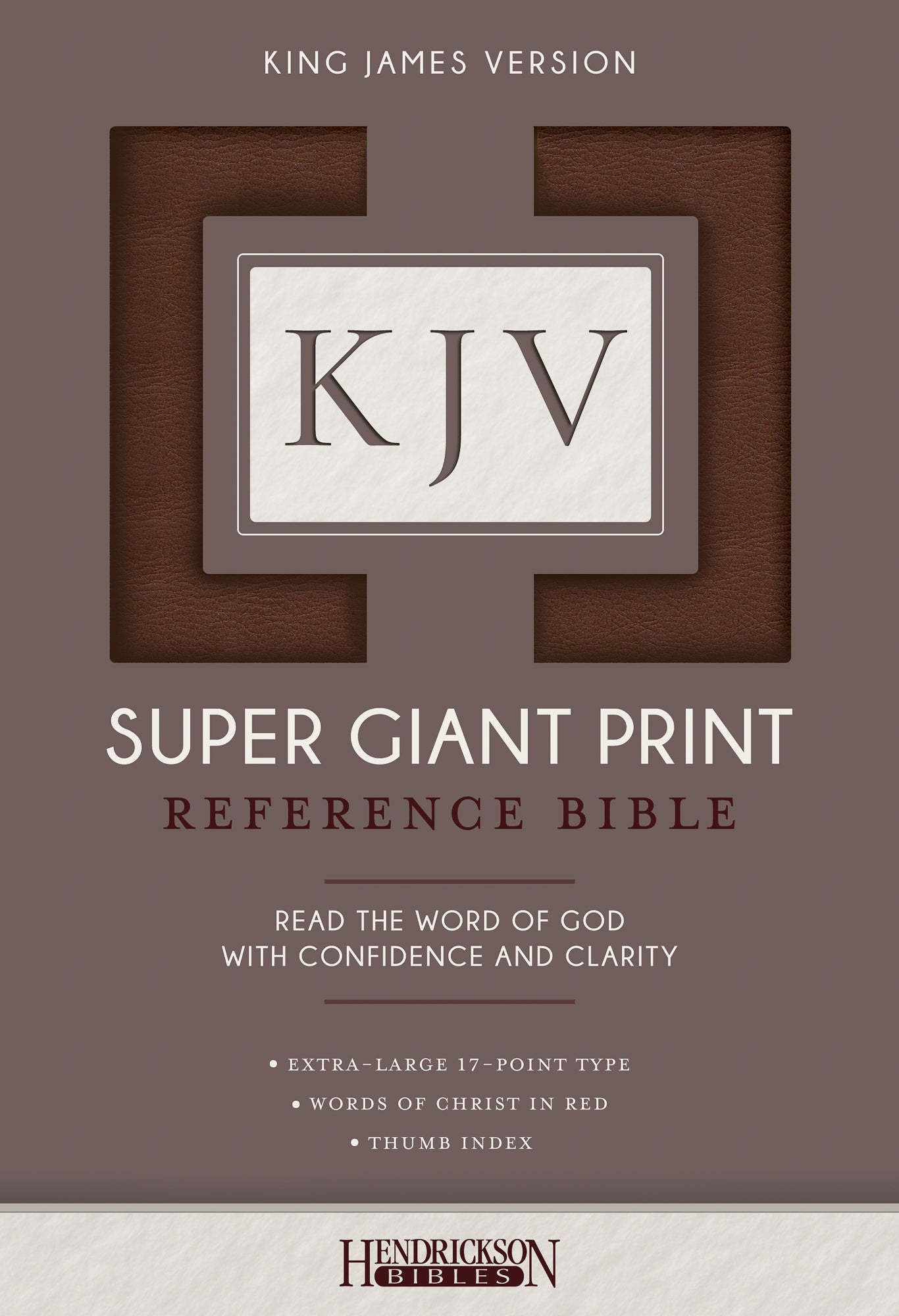 KJV Super Giant Print Thumb Indexed Reference Bible Brown Flexisoft