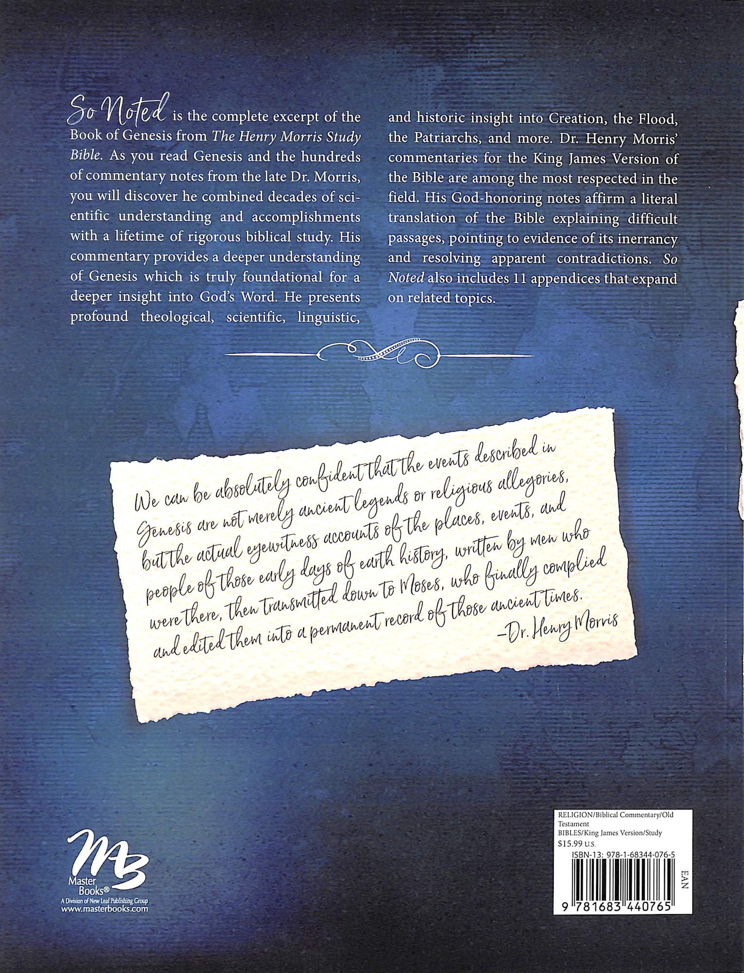 So Noted!: The Genesis Commentary