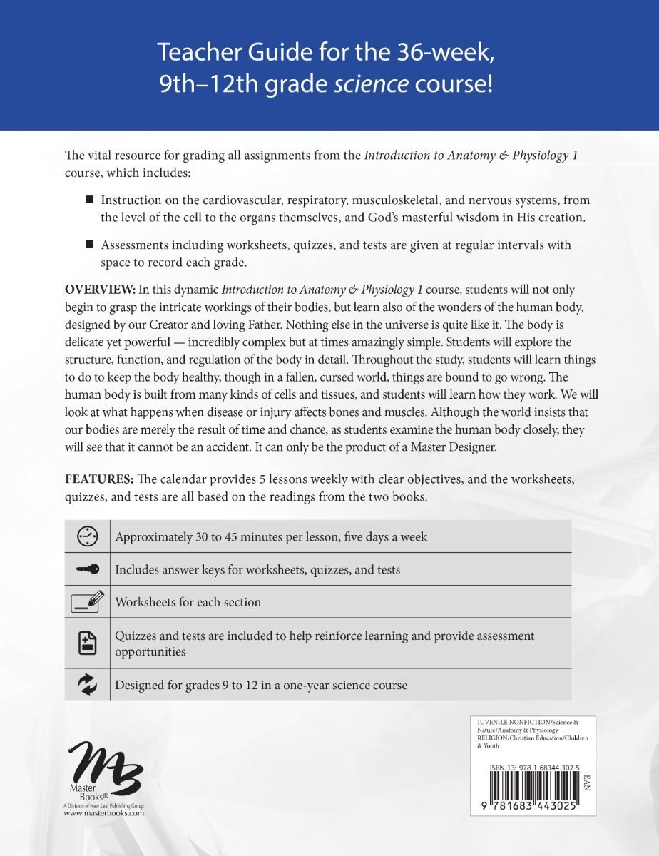 Wothb: Introduction to Anatomy & Physiology Pack (Incl: Digestive System, Nervous System & Teacher's Guide)