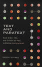 Text and Paratext: Book Order, Title, and Division as Keys to Biblical Interpretation