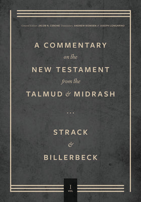 Matthew (#01 in Commentary On The New Testament From The Talmud And Midrash Series)