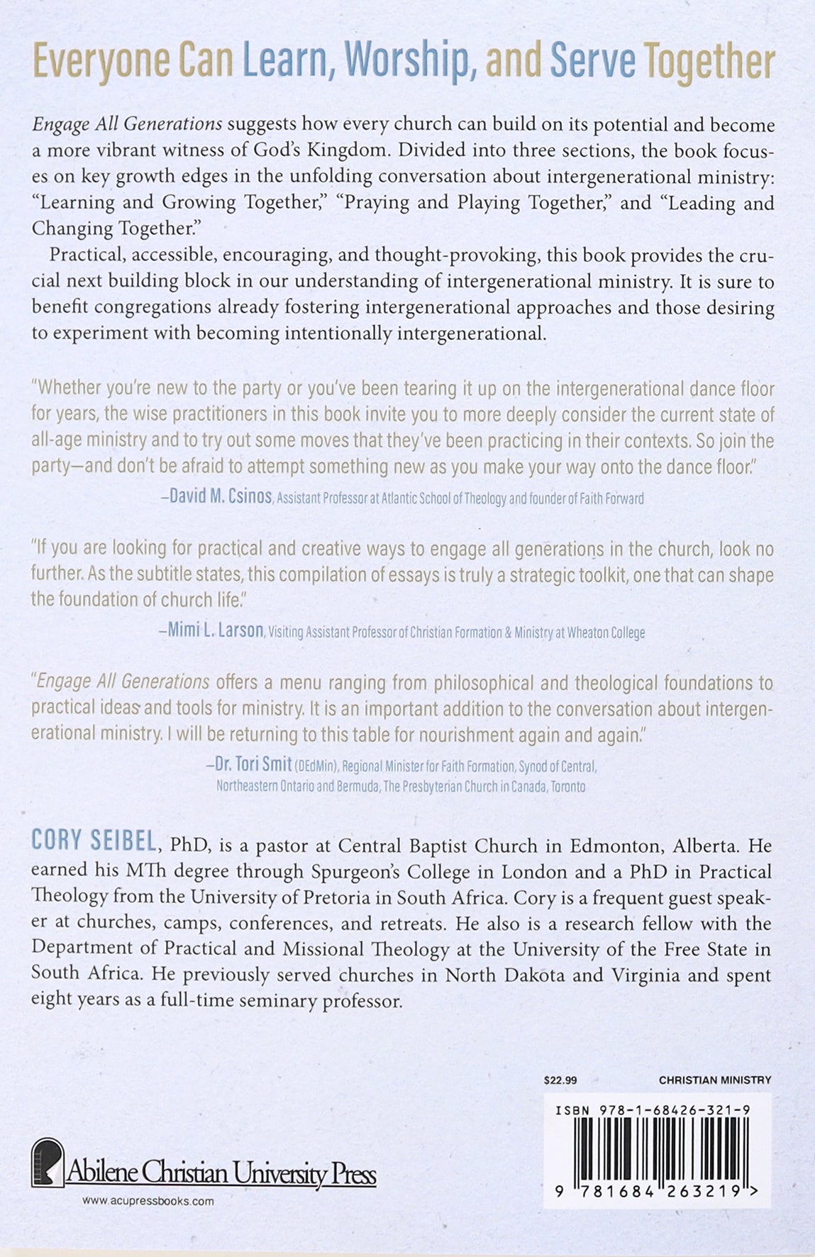 Engage All Generations: A Strategic Toolkit For Creating Intergenerational Faith Communities