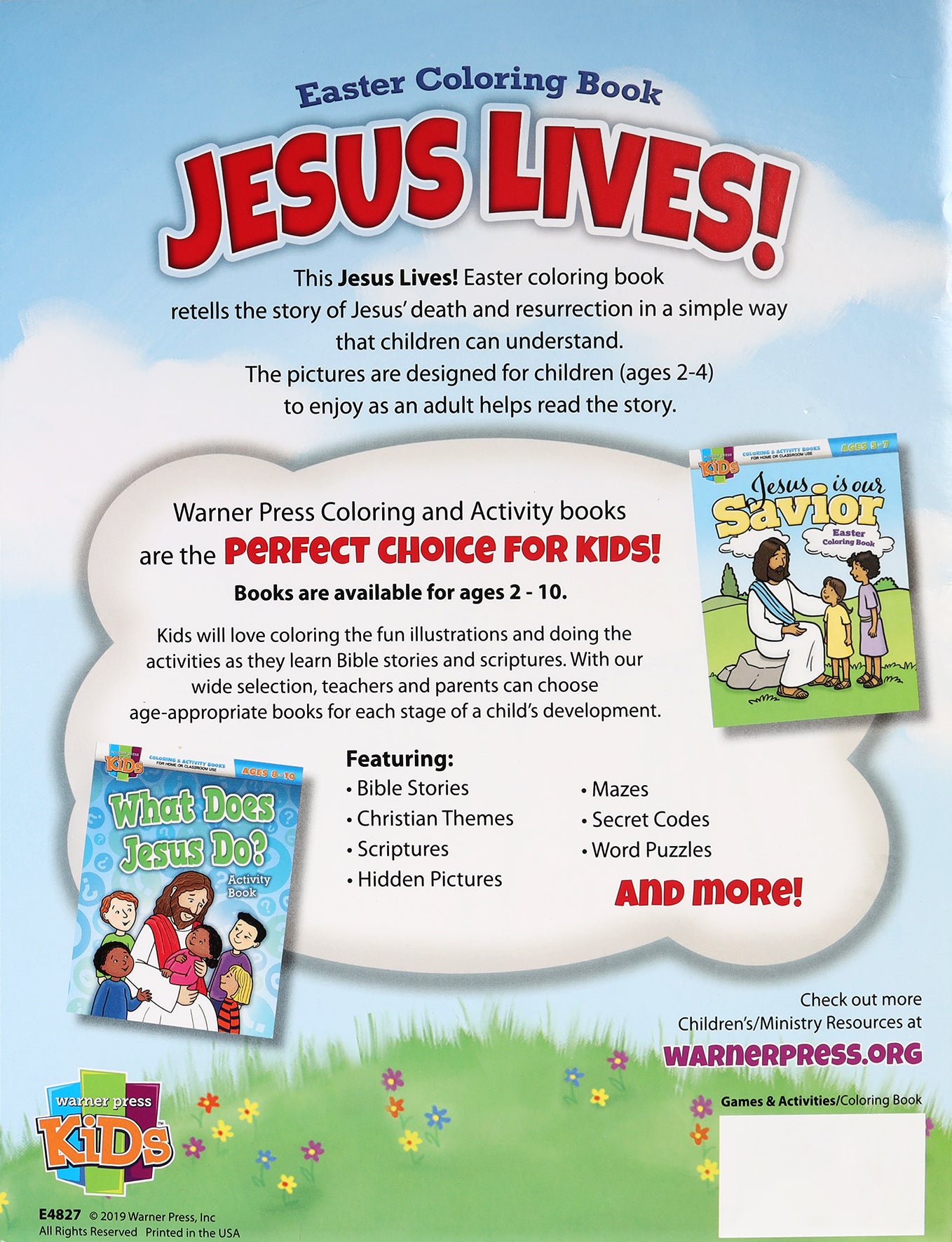 Jesus Lives! Easter Coloring Book (Warner Press Colouring/activity Under 5's Series)