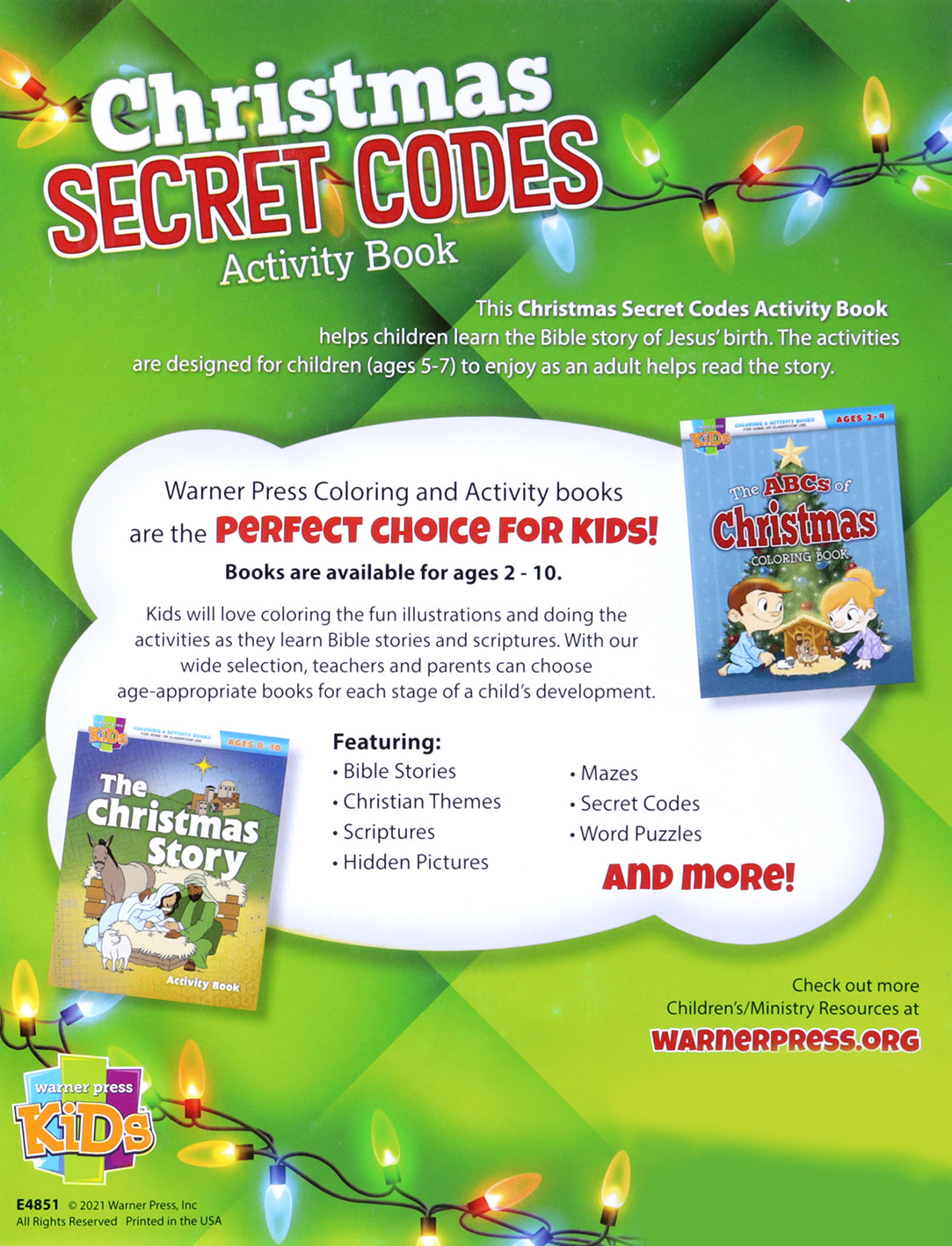 Christmas Secret Codes (NIV) (Ages 5-7, Reproducible) (Warner Press Colouring & Activity Books Series)