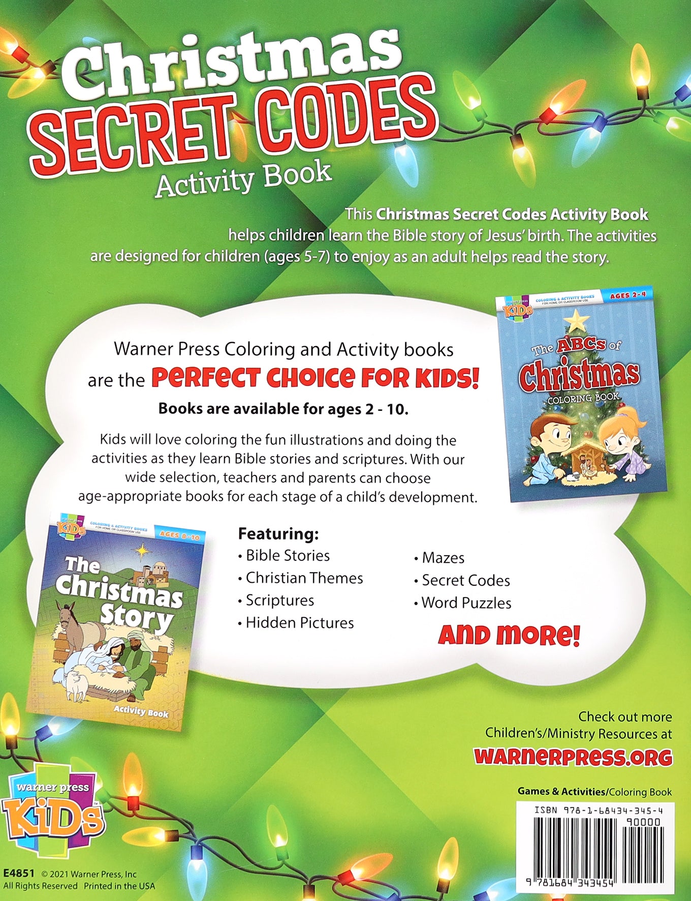 Christmas Secret Codes (NIV) (Ages 5-7, Reproducible) (Warner Press Colouring & Activity Books Series)