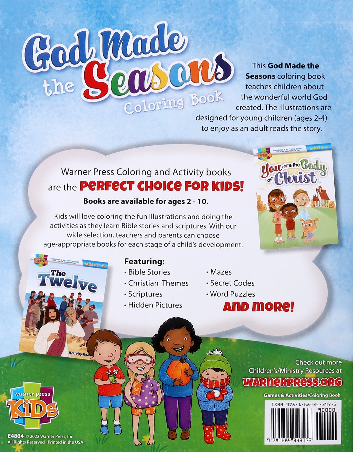 God Made the Seasons Coloring Activity Books, Ages 2-4 (NIV) (Warner Press Colouring/activity Under 5's Series)