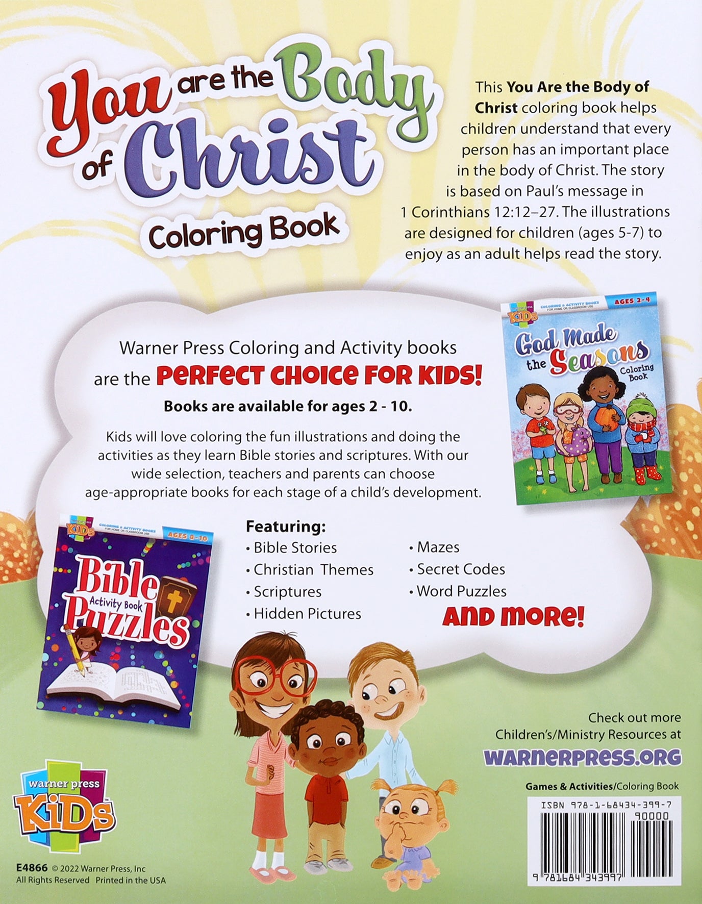 You Are the Body of Christ Coloring Activity Books, Ages 5-7 (NIV) (Warner Press Colouring & Activity Books Series)