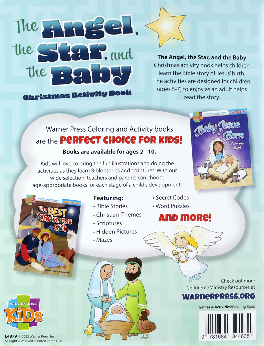 The Angel, the Star, and the Baby, NIV (Ages 5-7) (Warner Press Colouring & Activity Books Series)