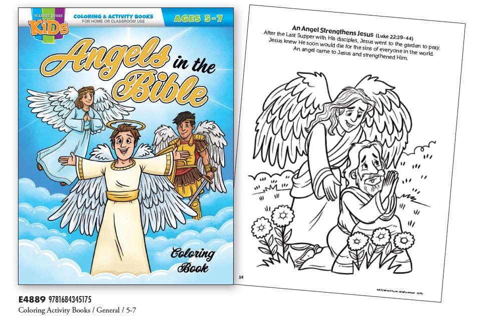 Angels in the Bible Colouring Book (Ages 5-7, Reproducible)