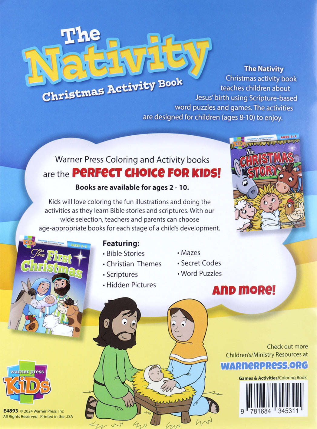 The Nativity Christmas Activity Book, NIV (Ages 8-10)