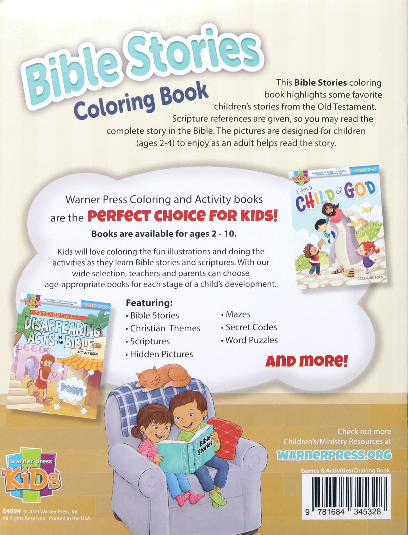 Bible Stories Coloring Book: Old Testament (Ages 2-4)