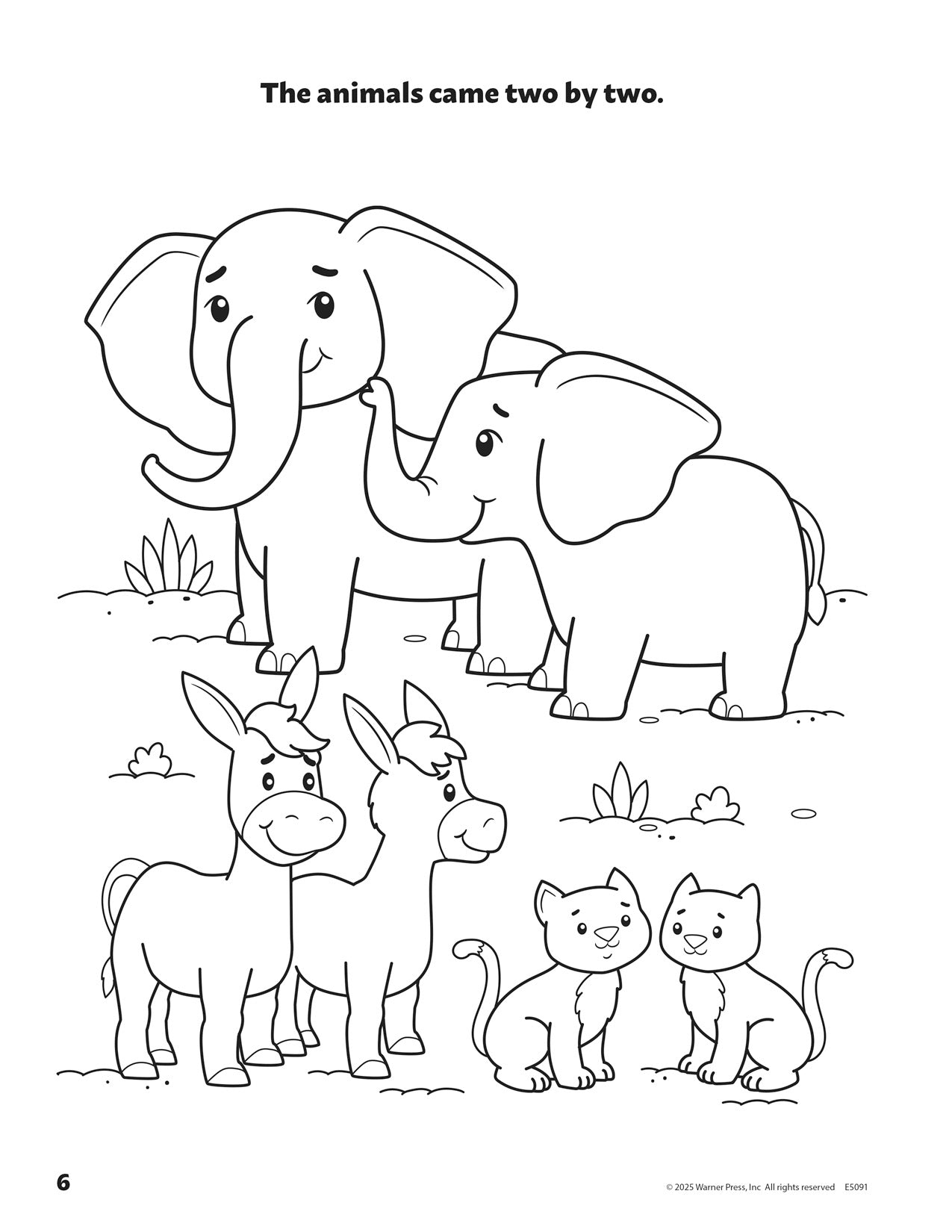 Noah Builds an Ark (Genesis 6:9—9:17, Ages 2-4,Warner Press Colouring/activity Under 5's Series)