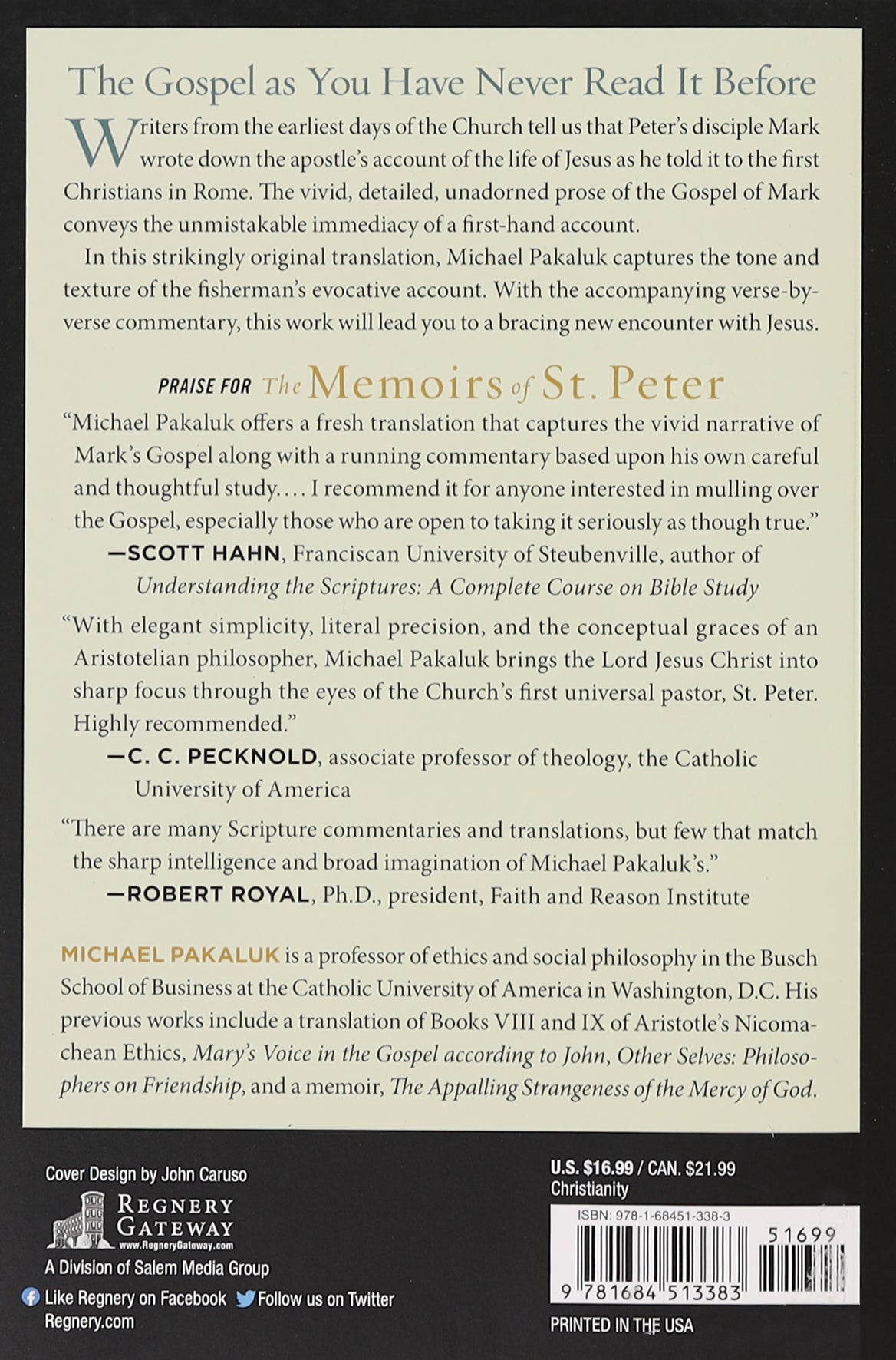 The Memoirs of St. Peter: A New Translation of the Gospel According to Mark