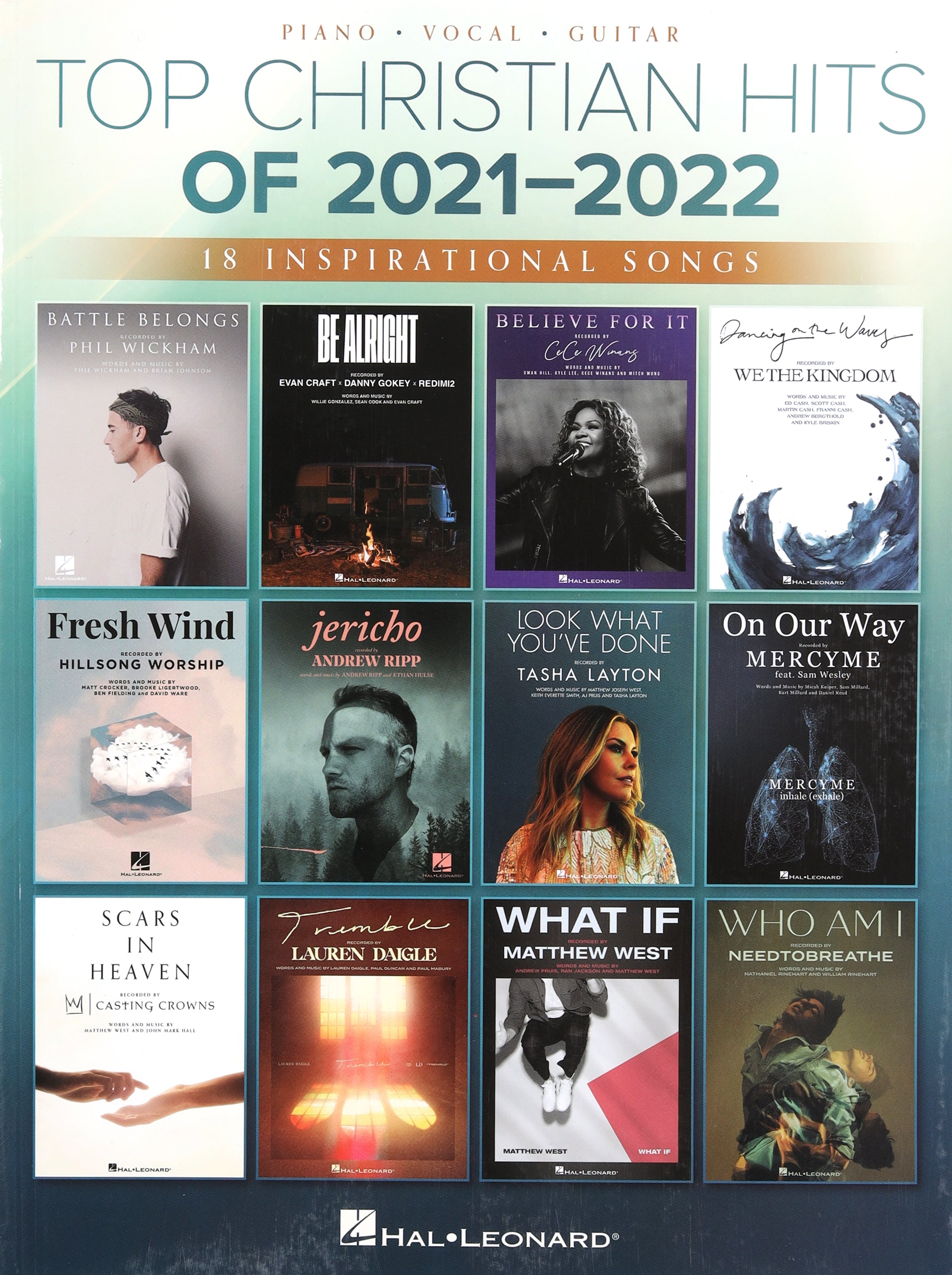 Top Christian Hits of 2021-2022: 18 Inspirational Songs Arranged For Piano/Vocal/Guitar (Music Book)