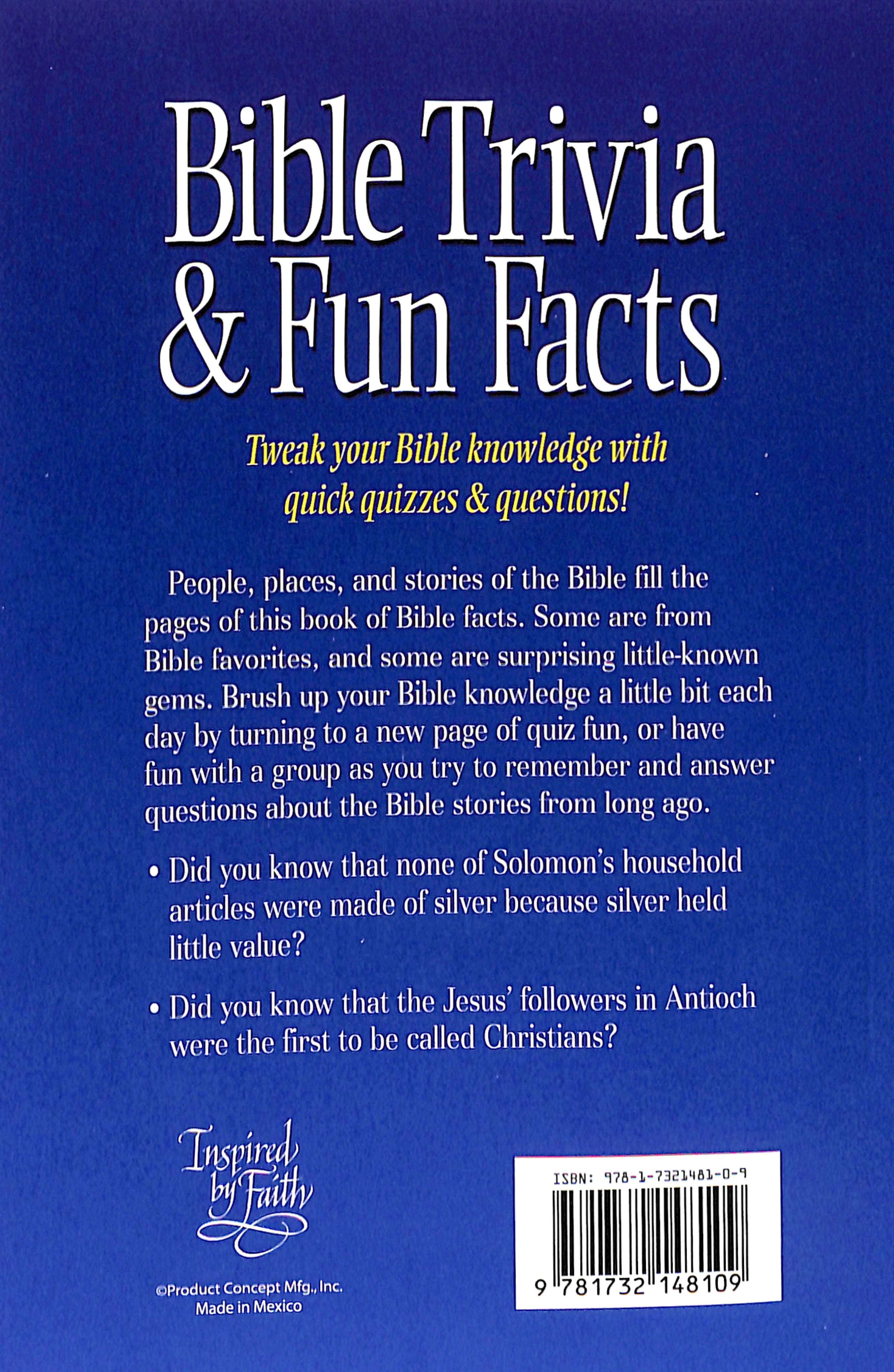 Bible Trivia & Fun Facts: Tweak Your Bible Knowledge With Quick Quizzes and Questions!