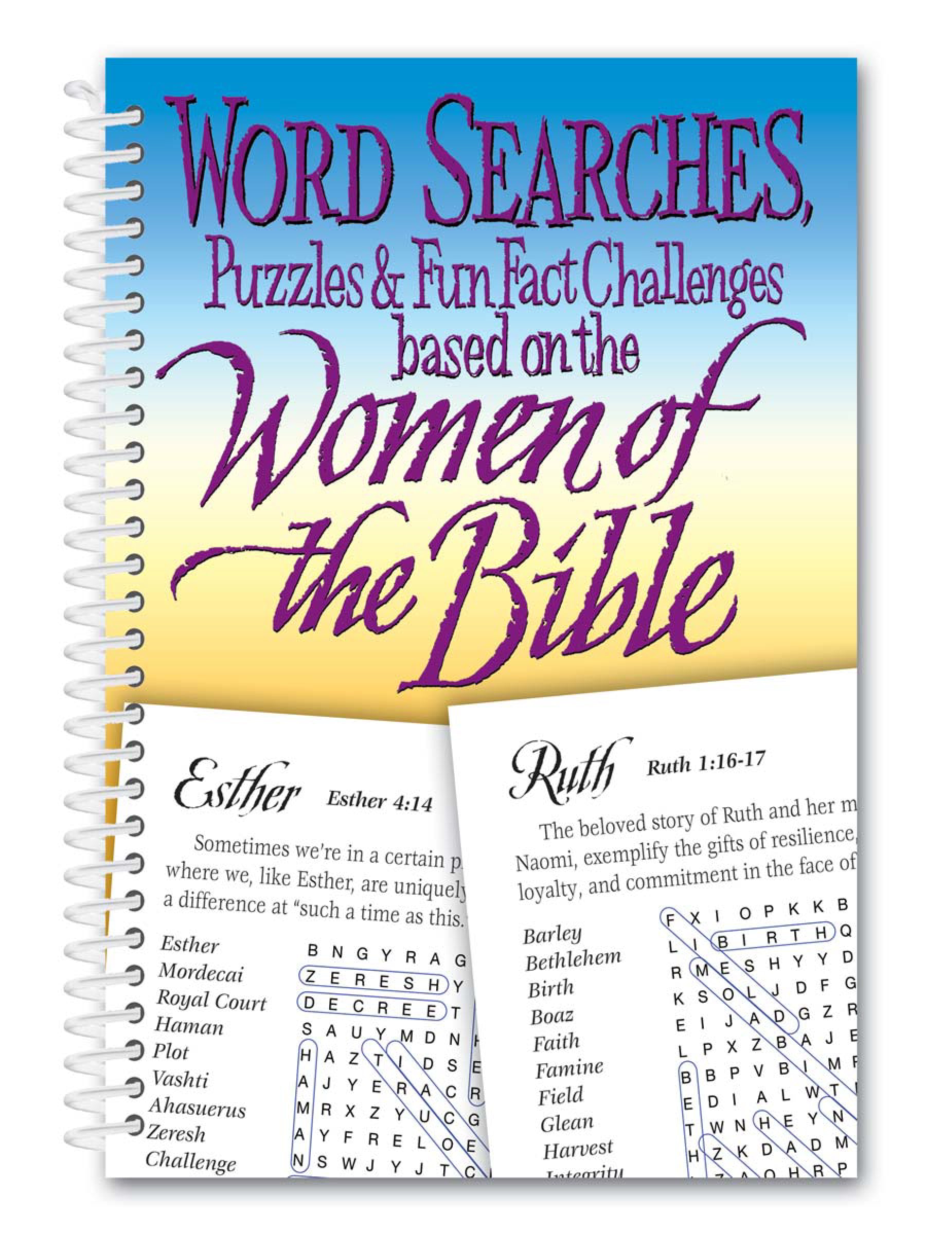 Word Searches, Puzzles, and Fun Fact Challenges based on the Women of the Bible