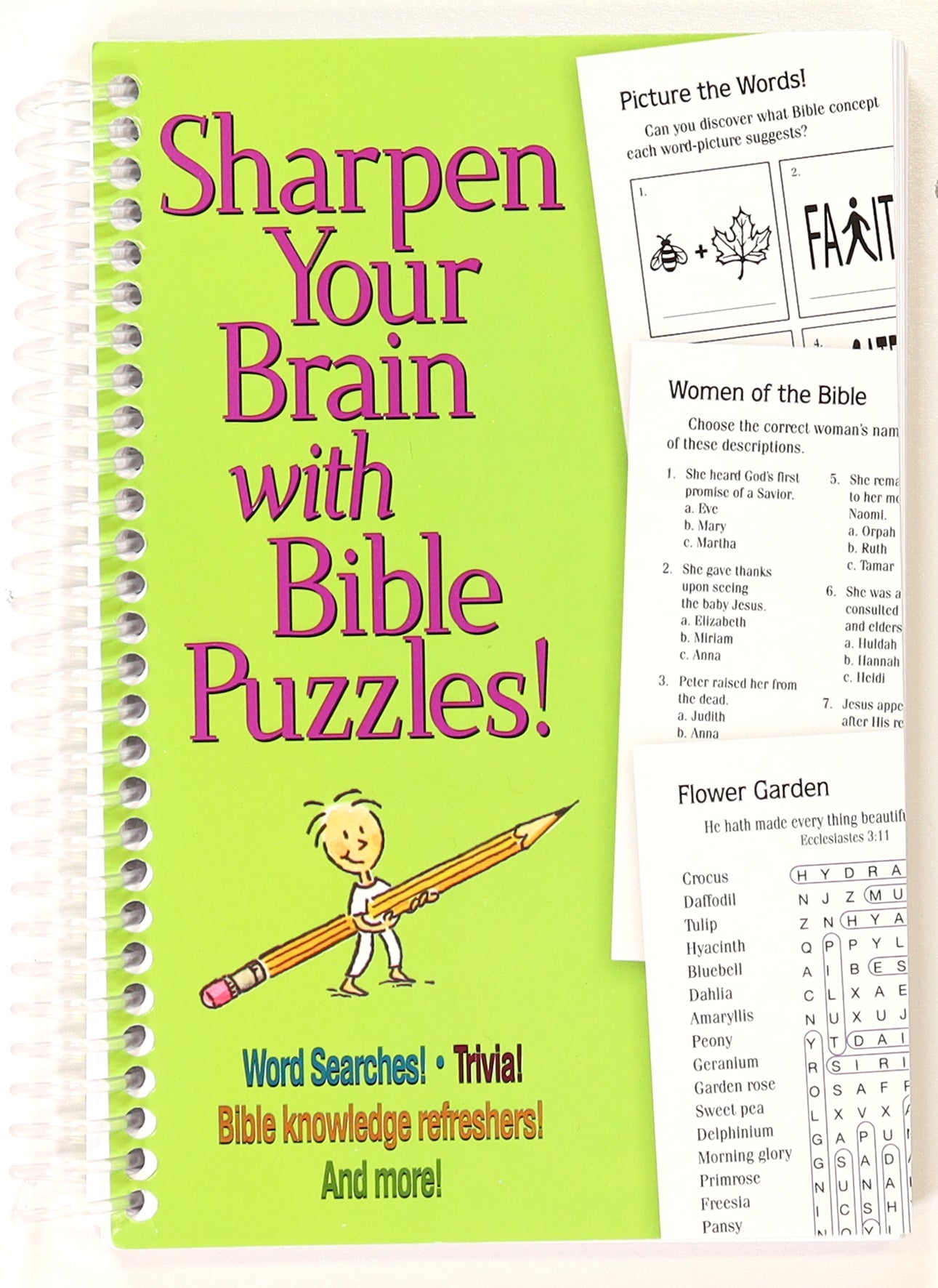 Sharpen Your Brain With Bible Puzzles!: Word Searches! Trivia! Bible Knowledge Refreshers! and More!