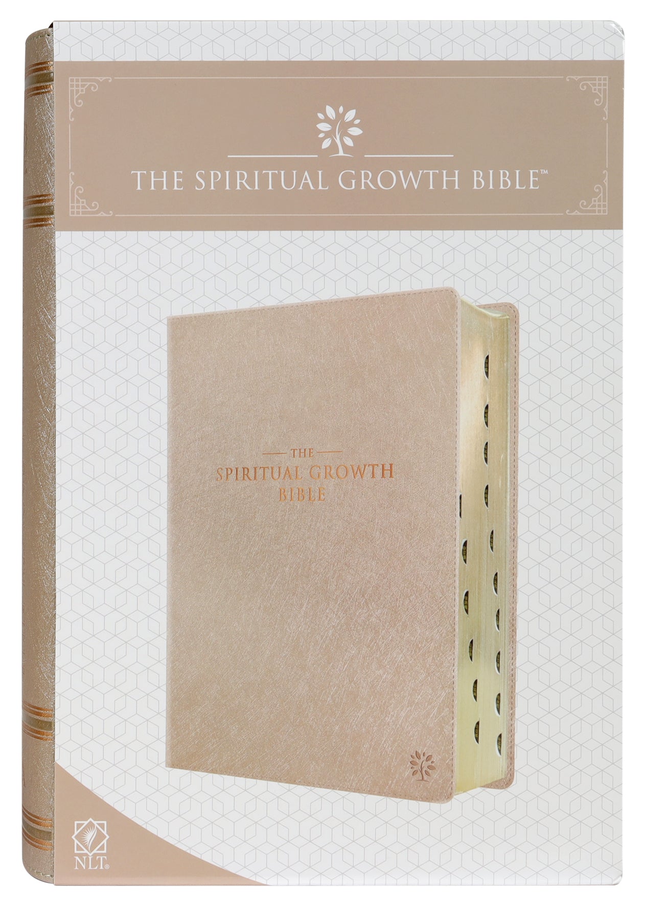 NLT Spiritual Growth Bible Pearled Ivory Indexed