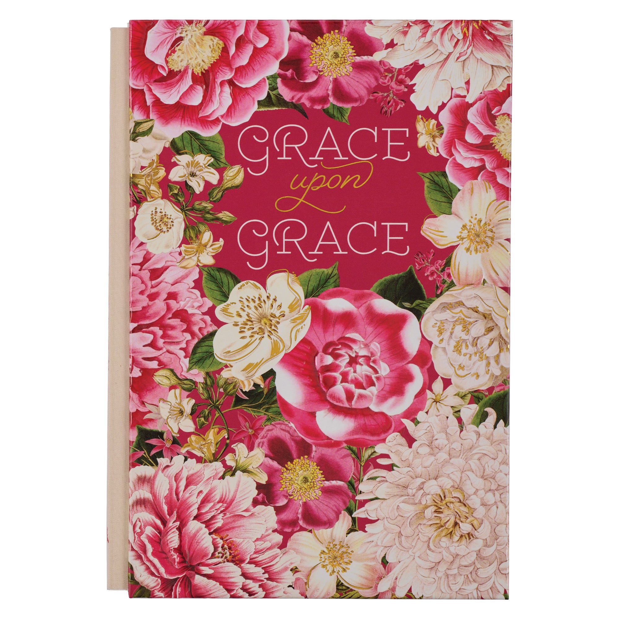 Quarter-Bound Journal: Grace Upon Grace, Pink Floral