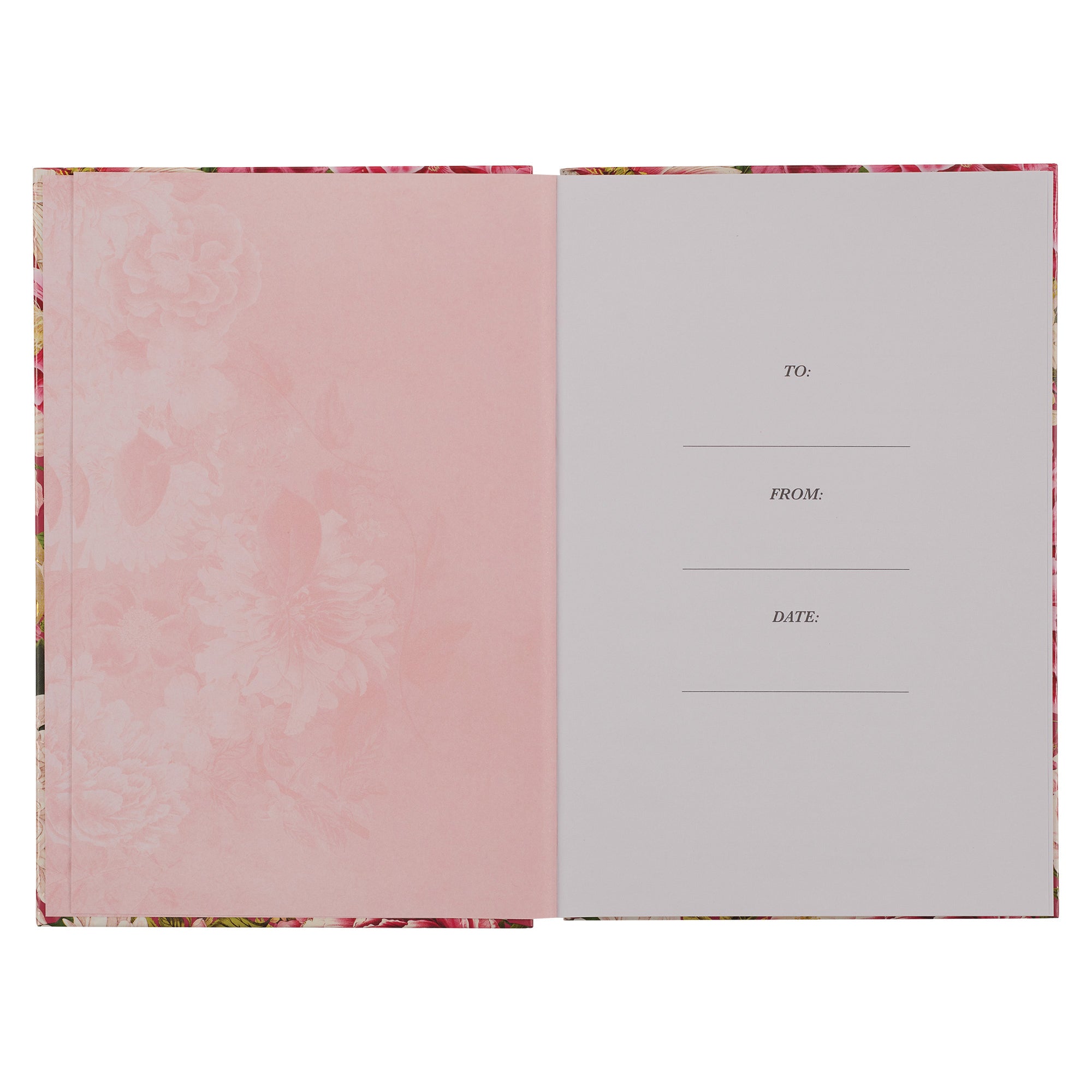 Quarter-Bound Journal: Grace Upon Grace, Pink Floral