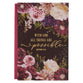 Quarter-Bound Journal: All Things Are Possible Burgundy Floral (Matt. 19:26)