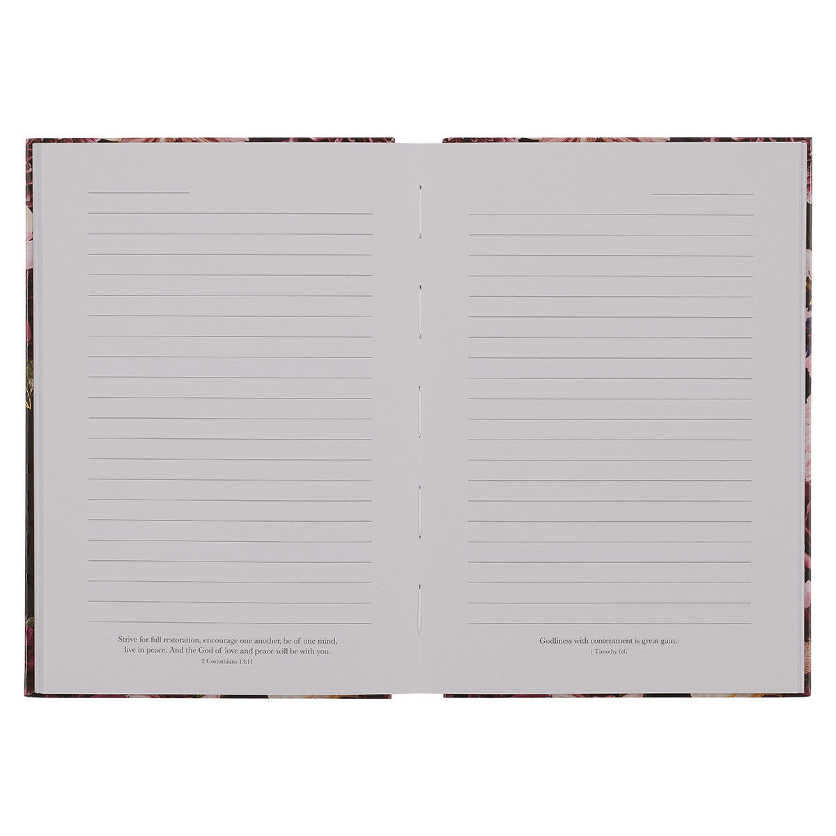 Quarter-Bound Journal: All Things Are Possible Burgundy Floral (Matt. 19:26)
