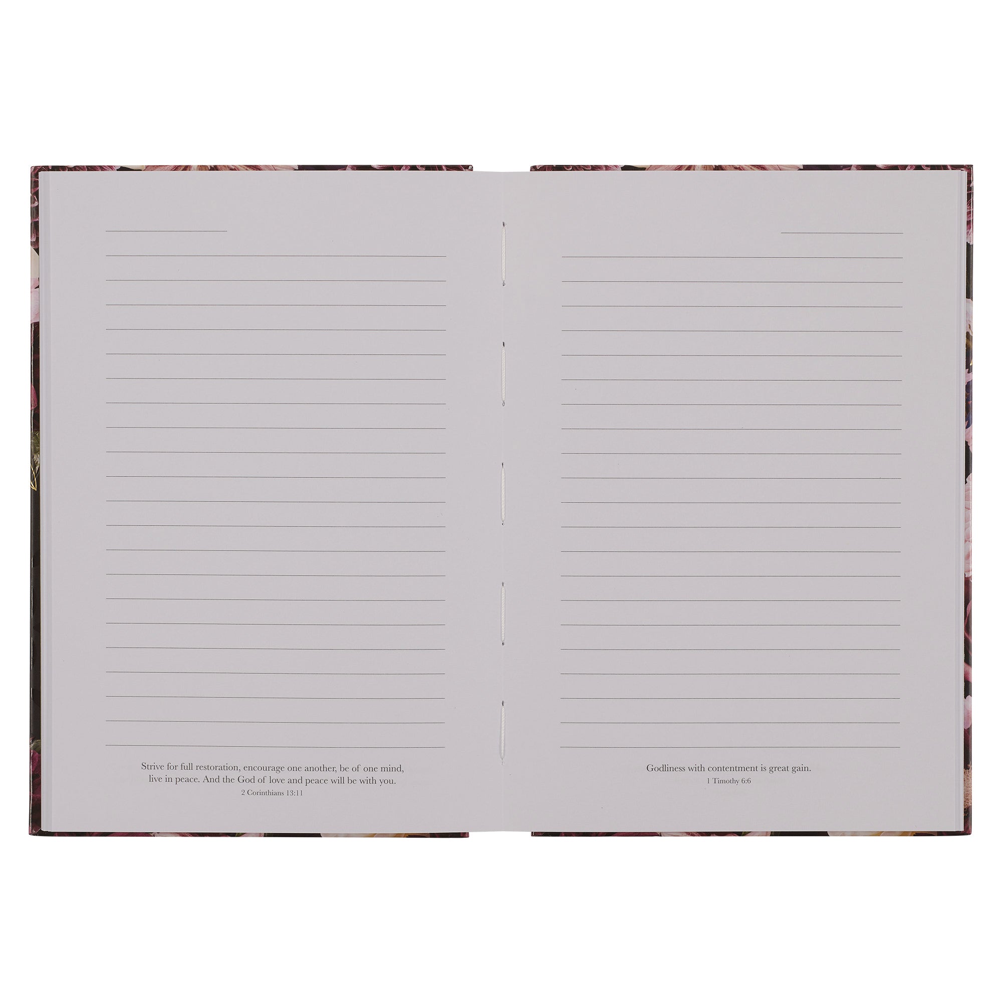 Quarter-Bound Journal: All Things Are Possible Burgundy Floral (Matt. 19:26)
