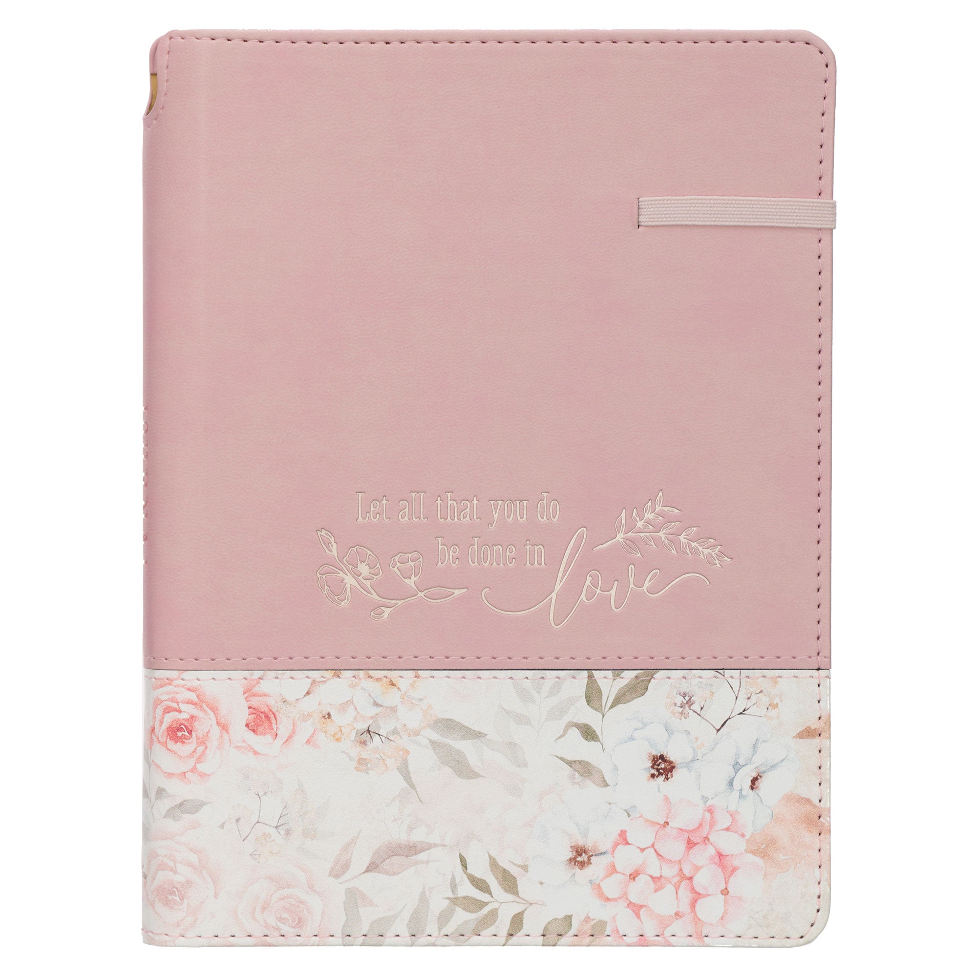 Journal: Love/Pink With Pen Holder and Elastic Closure