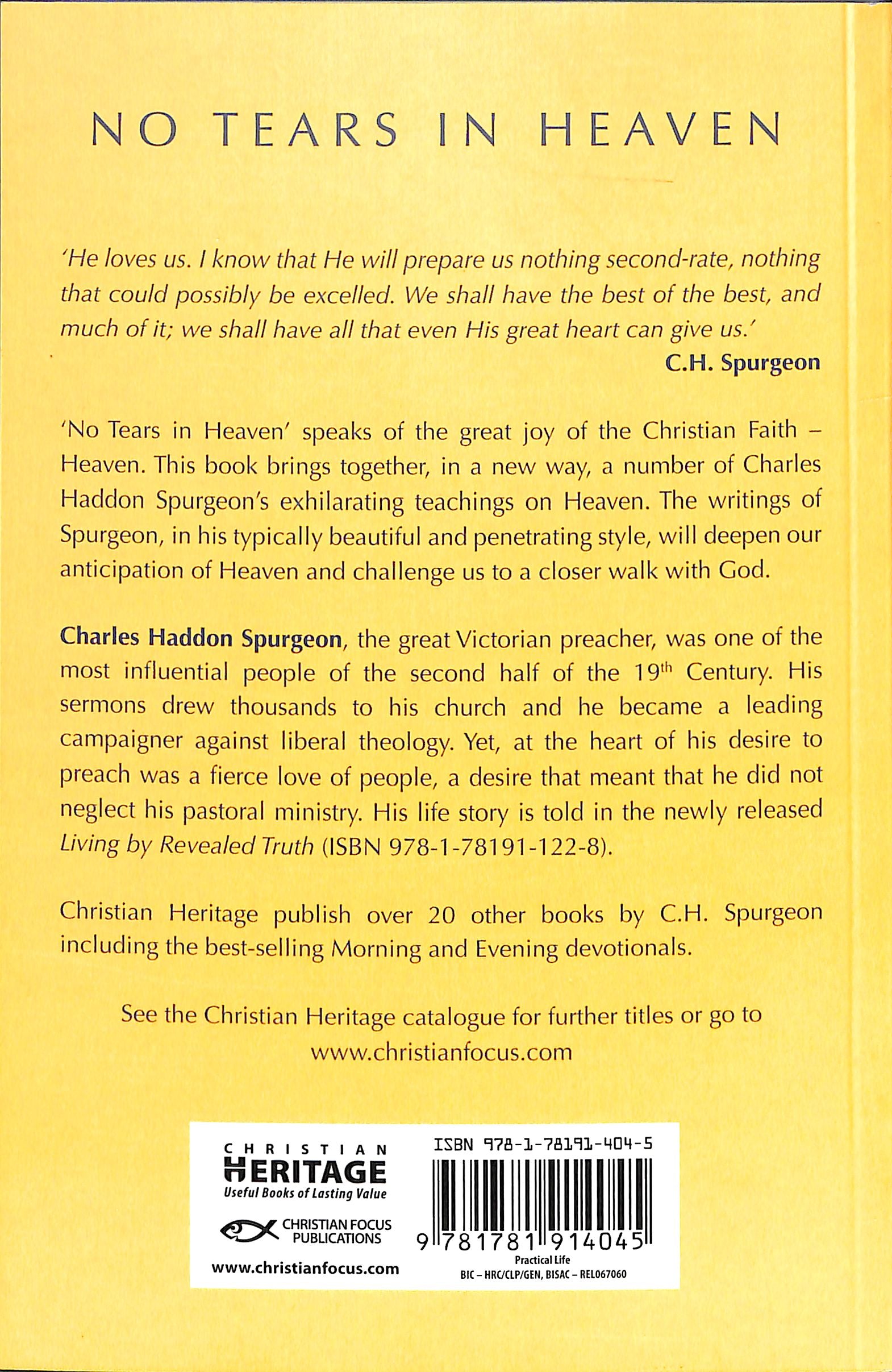 No Tears in Heaven (Ch Spurgeon Signature Classics Series)