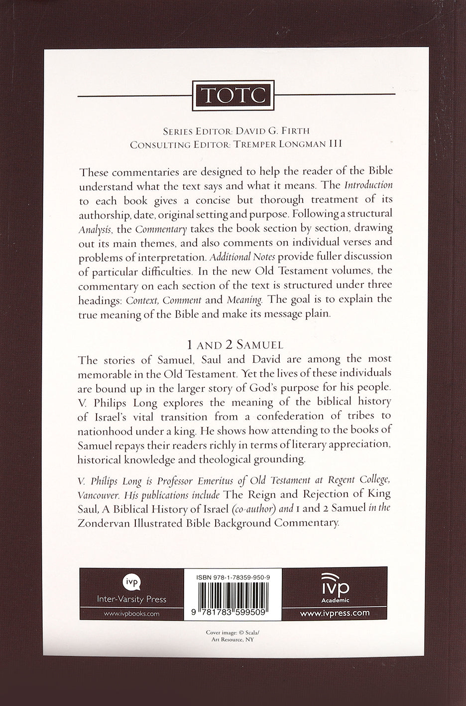 1 and 2 Samuel (Tyndale Old Testament Commentary Series)