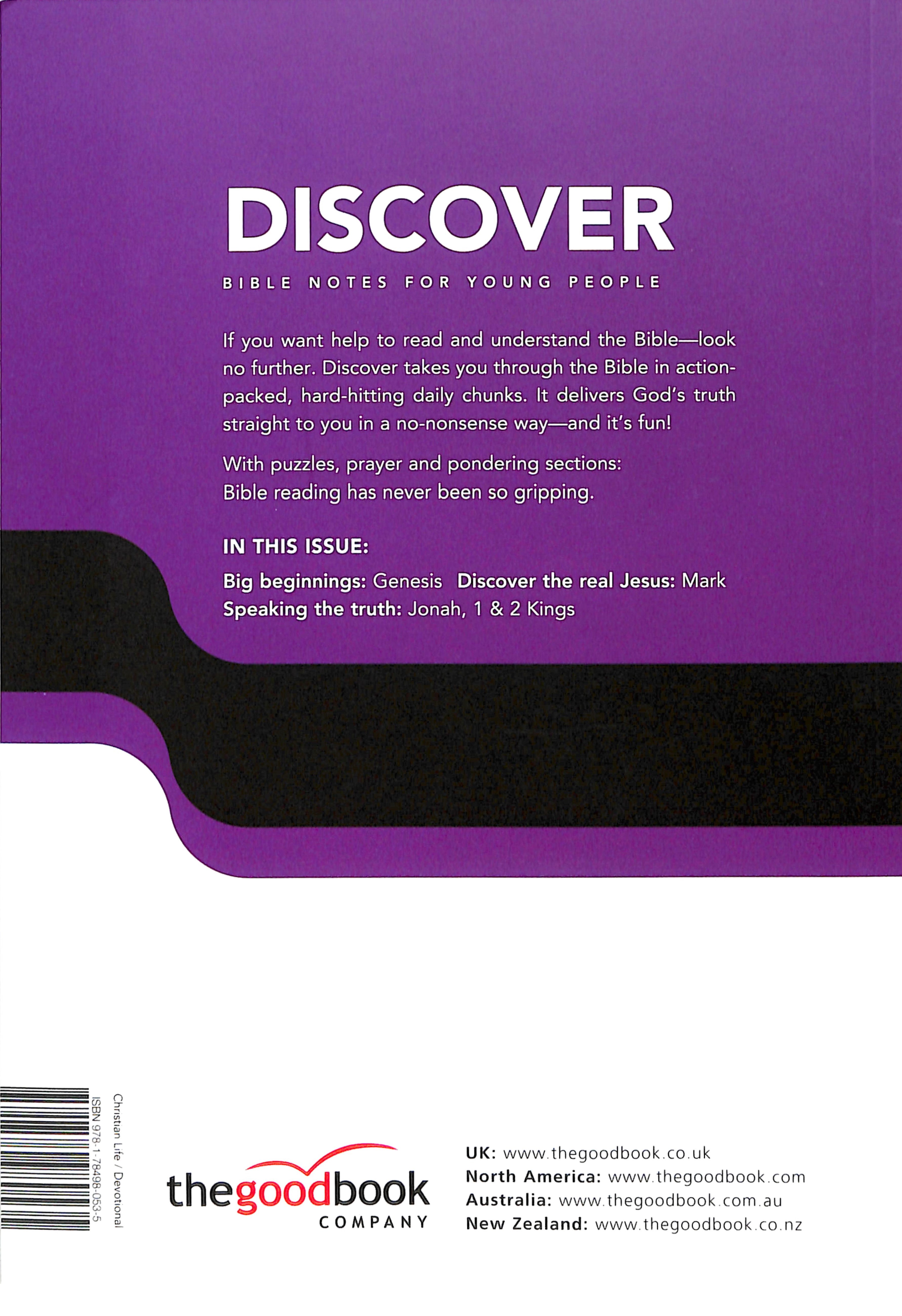 Genesis, Mark, Elijah, Jonah (#01 in Discover Bible Notes For Young People Series)