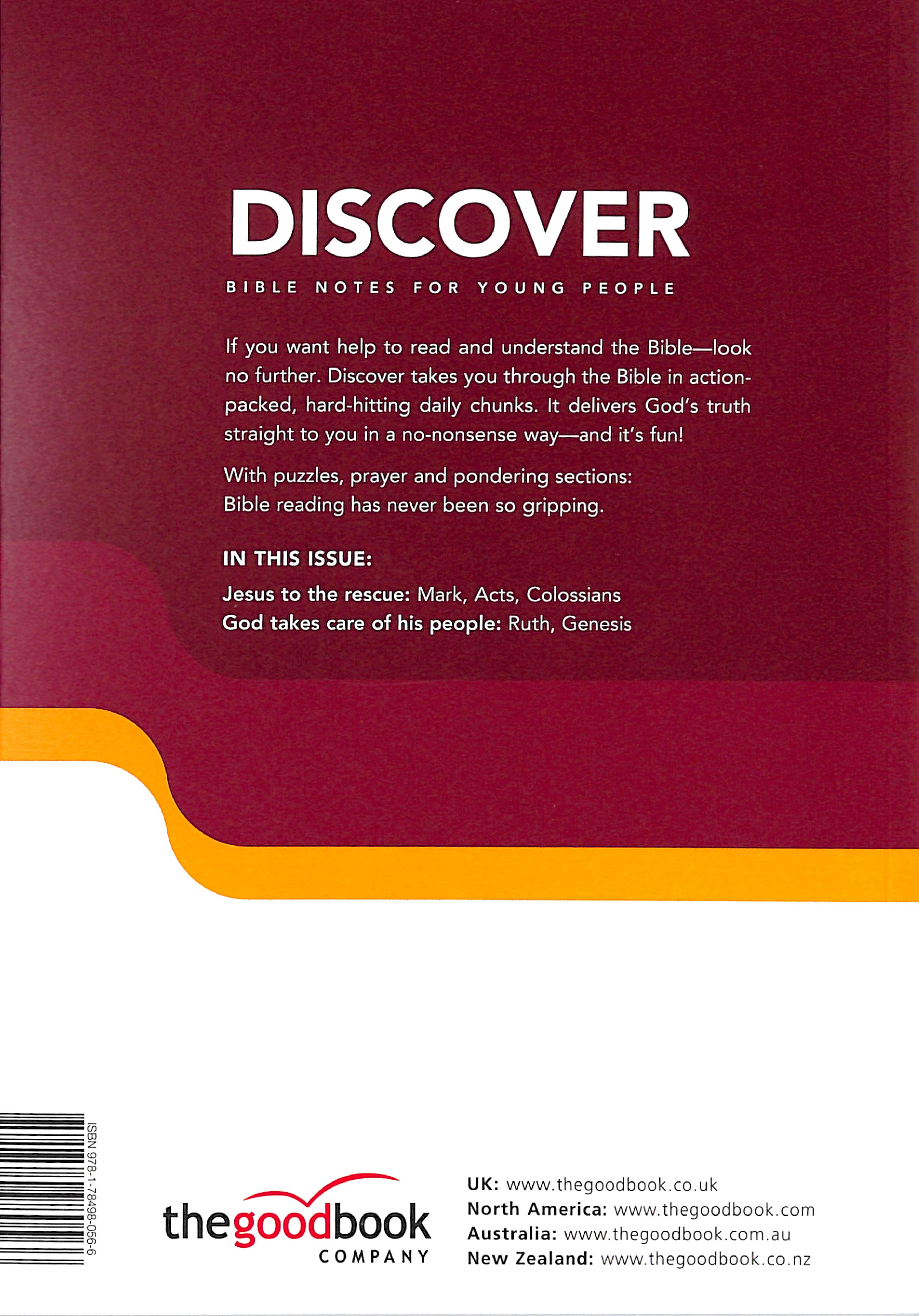 Mark, Colossians, Joseph, Acts + the Truth From Ruth (#04 in Discover Bible Notes For Young People Series)