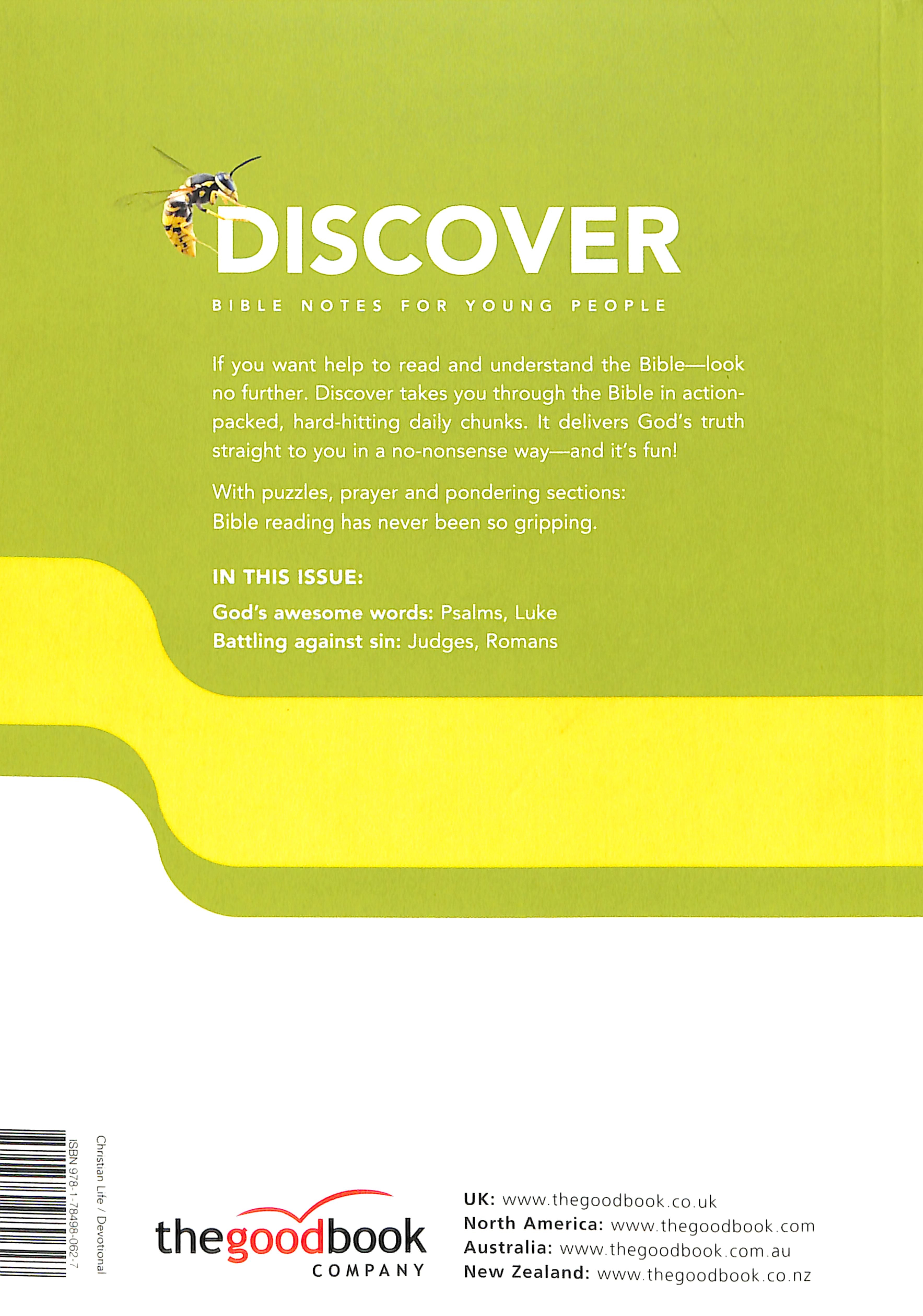 Judges, Psalms, Luke, Romans (#10 in Discover Bible Notes For Young People Series)