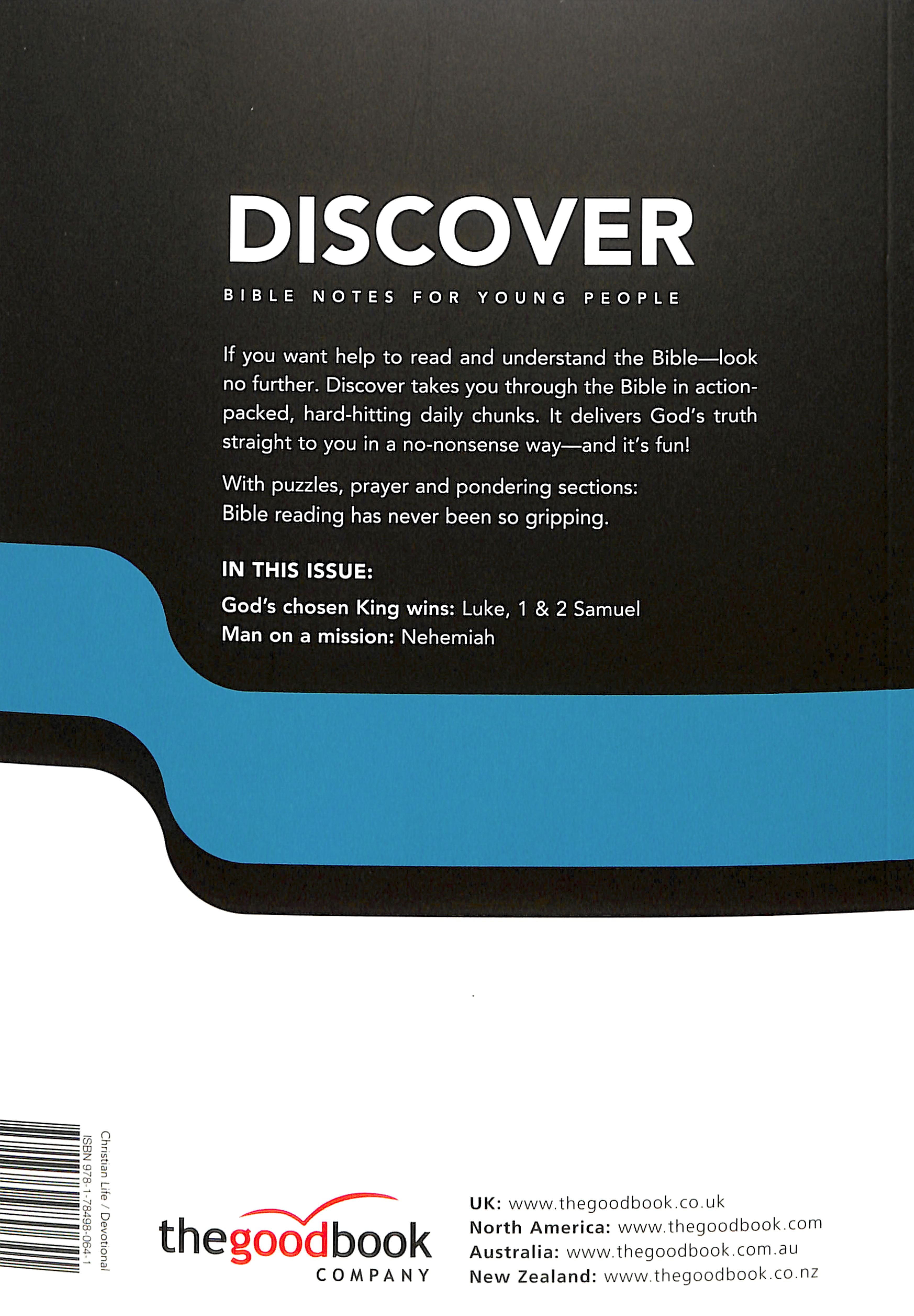 1 Samuel, 2 Samuel, Nehemiah, Luke (#12 in Discover Bible Notes For Young People Series)