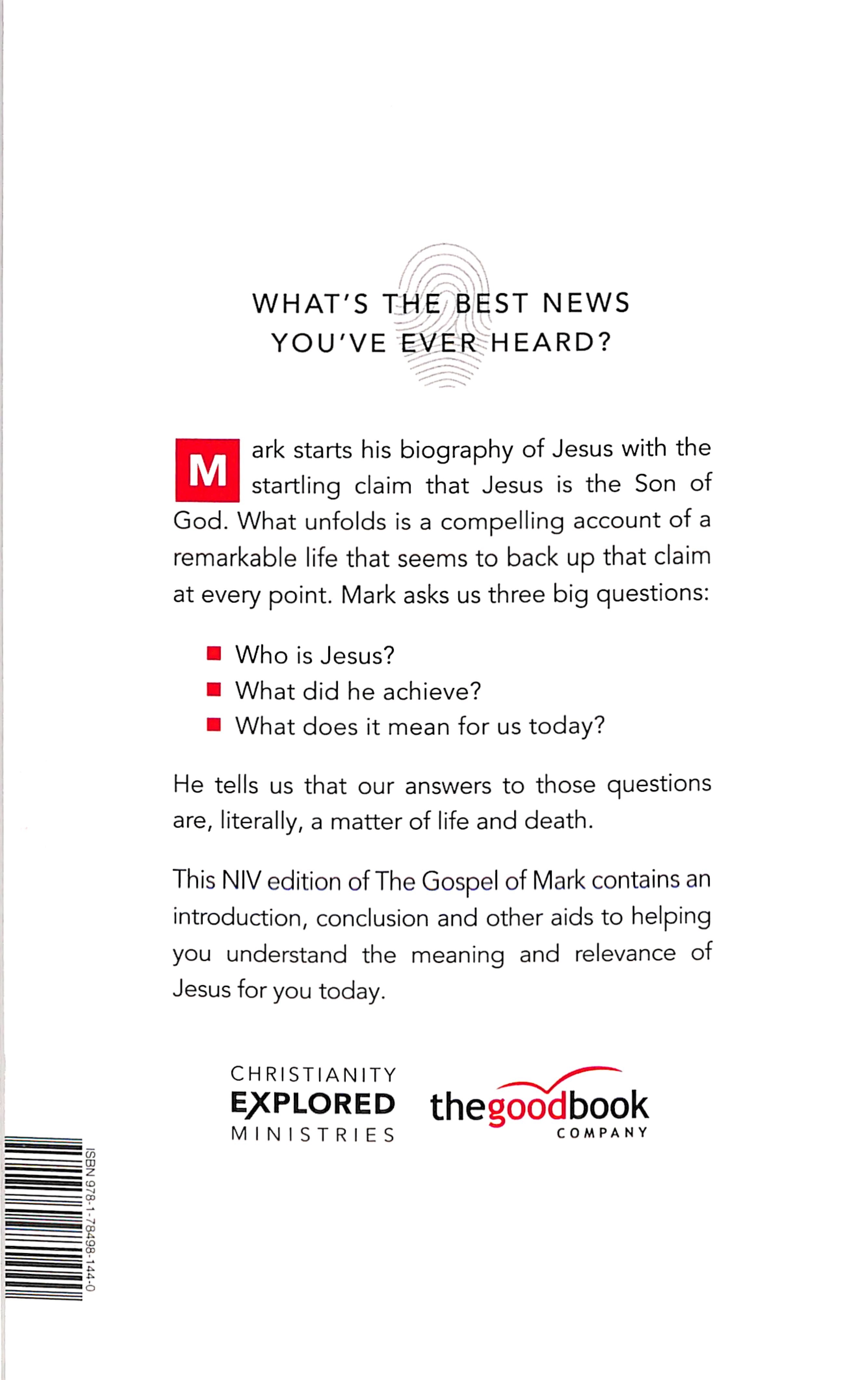 Gospel of Mark (Black Letter Edition) (Christianity Explored Series)