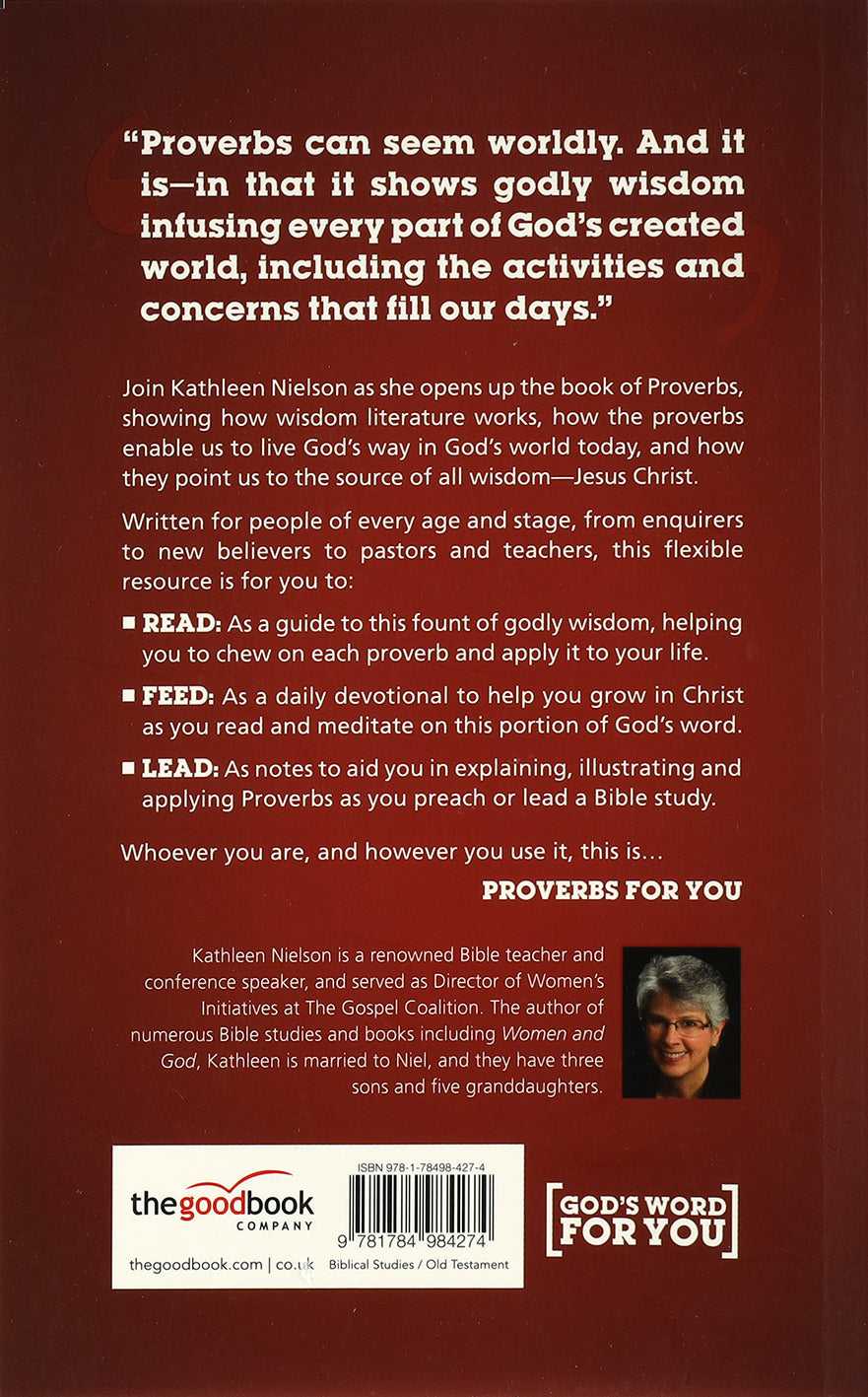 Proverbs For You: Giving You Wisdom For Real Life (God's Word For You Series)