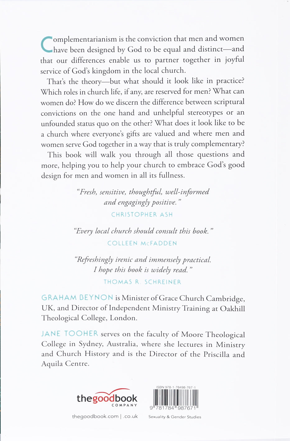 Embracing Complementarianism: Turning Biblical Convictions Into Positive Church Culture