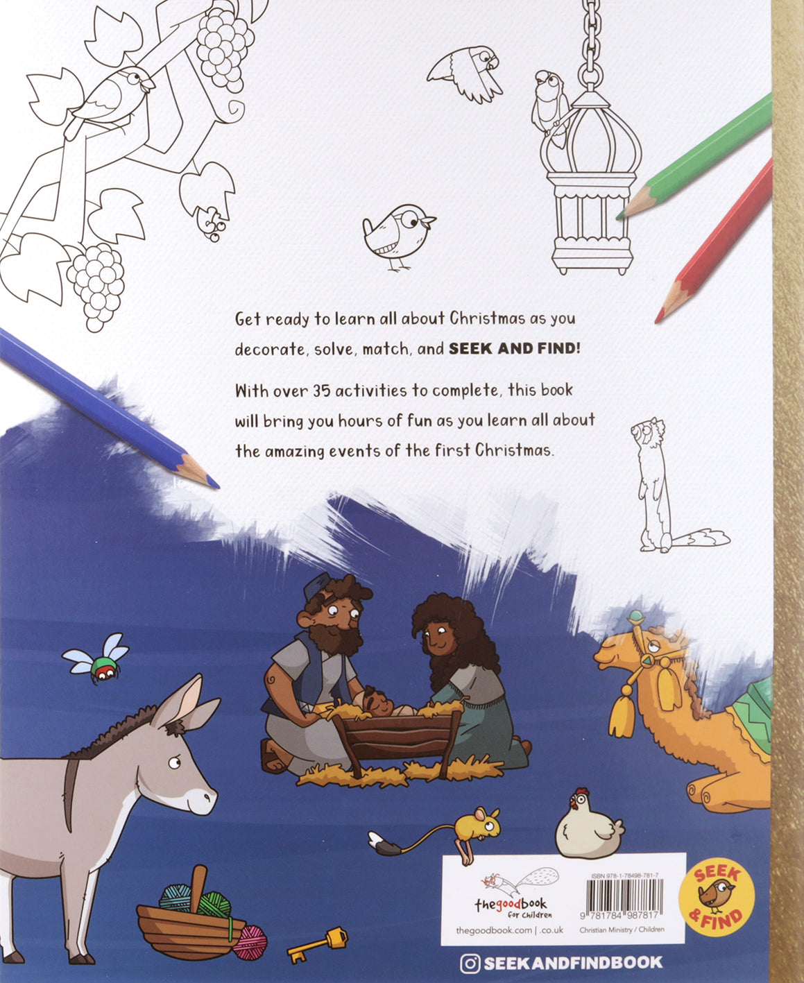 Seek and Find: The First Christmas Activity Book: Packed With Puzzles, Mazes, Counting, and Activities!
