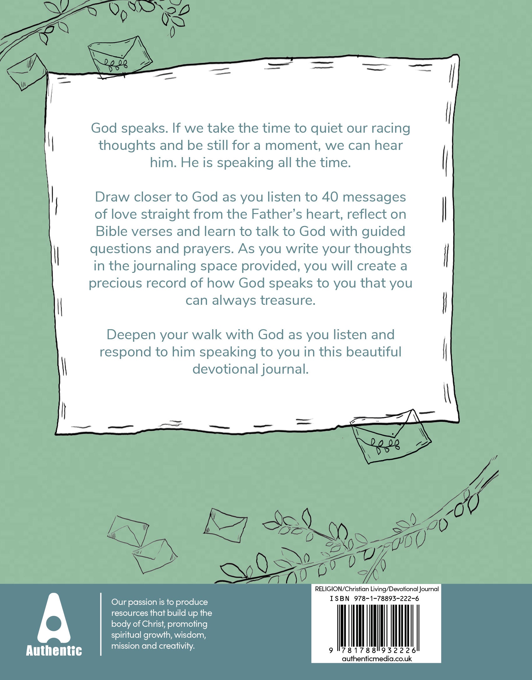 God Speaks: 40 Letters From the Father's Heart  Devotional Journal