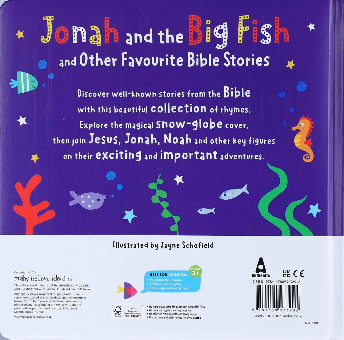 Jonah and the Big Fish and Other Favourite Bible Stories: With a Magical Snow Globe